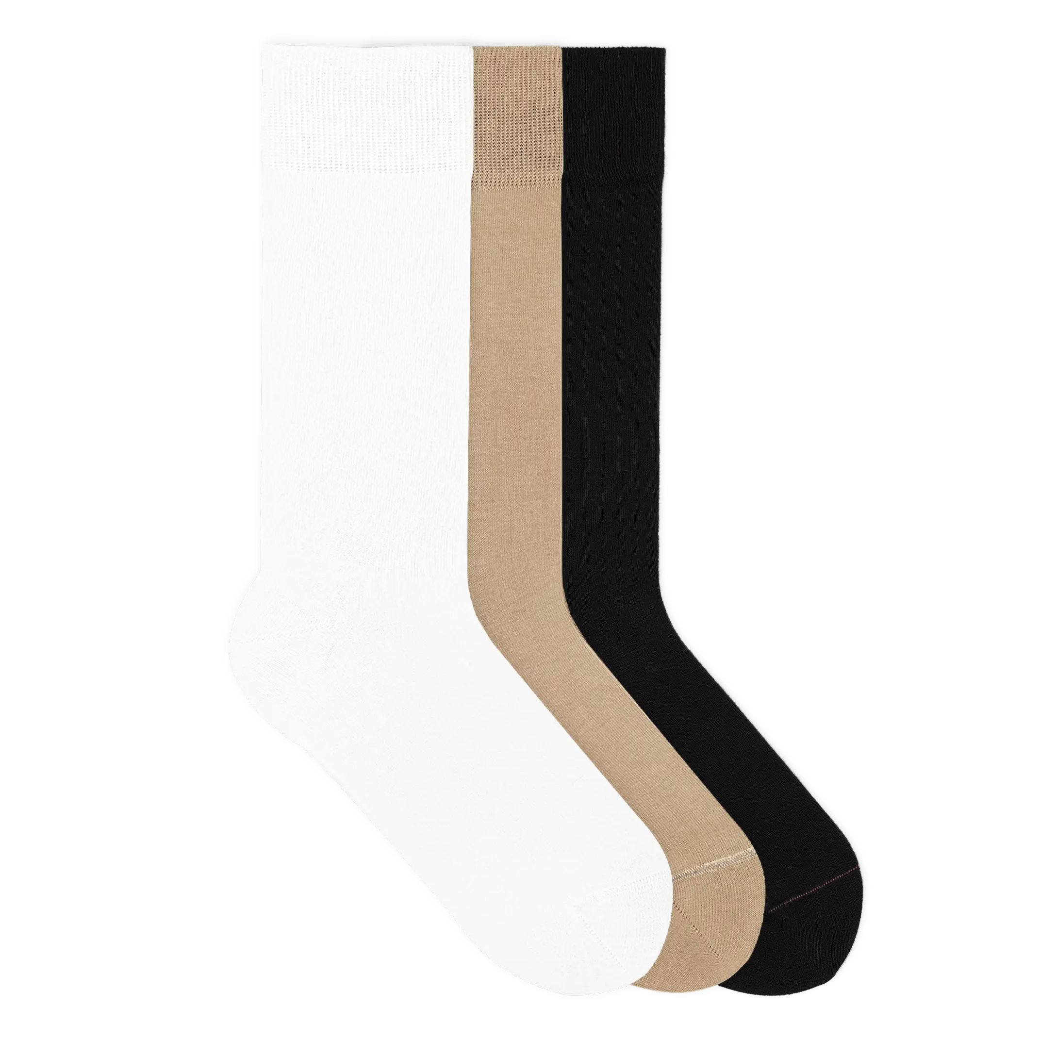 Einfarbige Socken aus Bio-Baumwolle - 3er Set