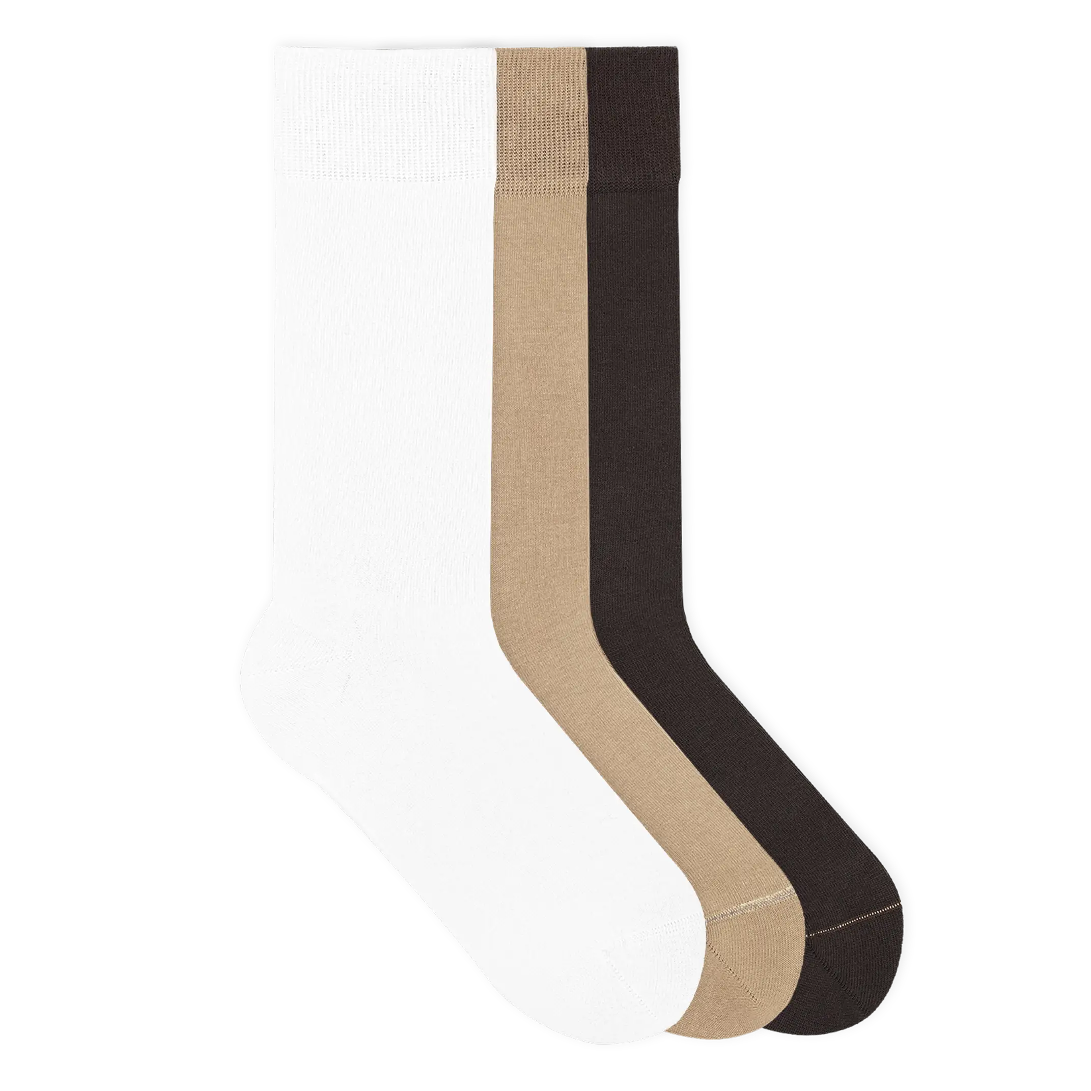 Einfarbige Socken aus Bio-Baumwolle - 3er Set