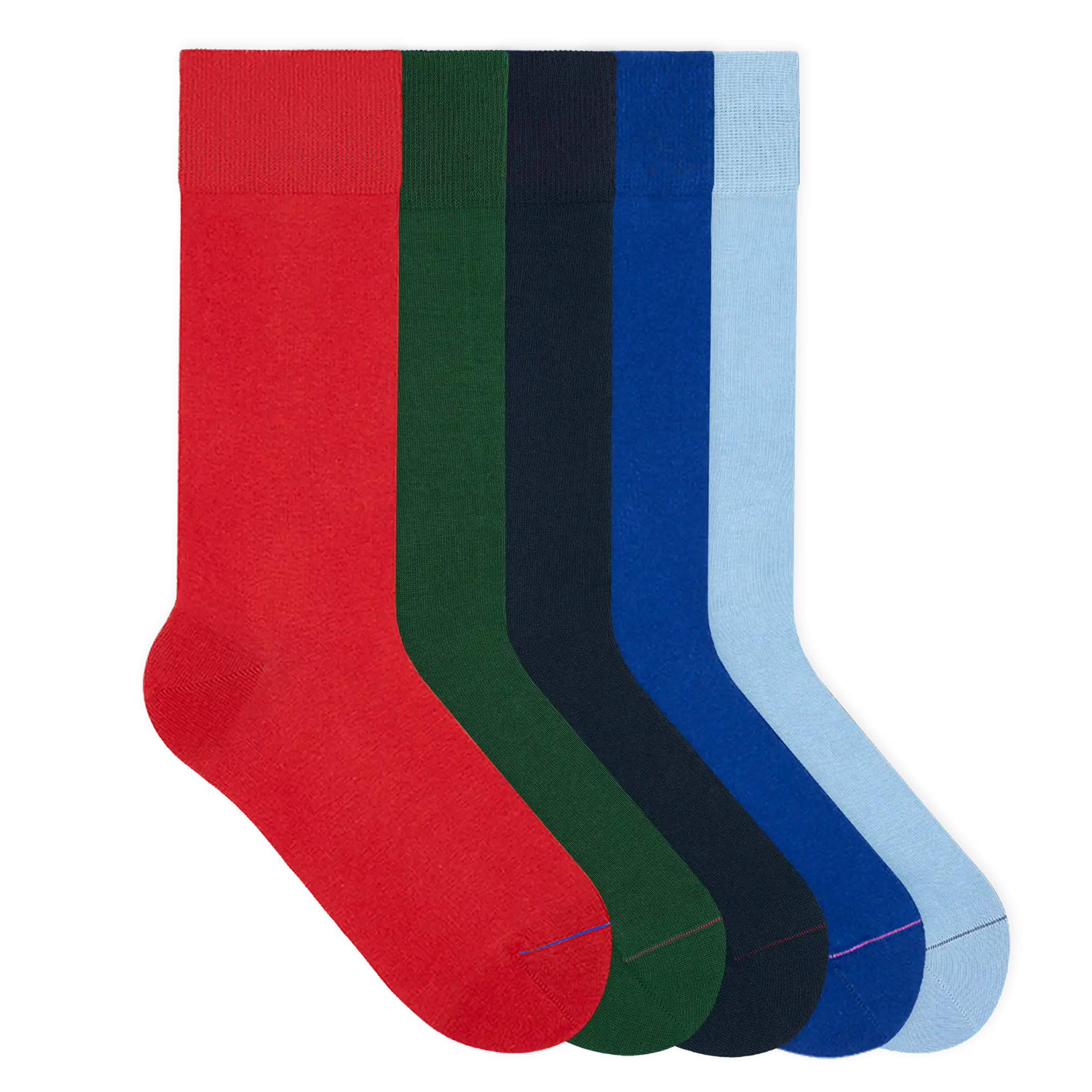 Einfarbige Socken aus Bio-Baumwolle - 5er Set