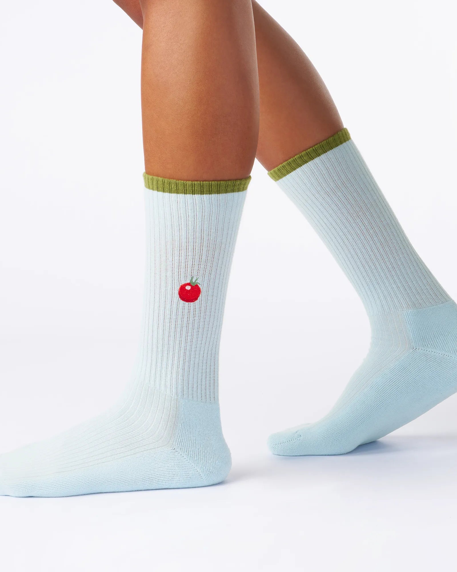 Blaue tennis socken, crew style, 80s, 80er motiv socken, tomate strick motiv, sport socken, coole tennissocken