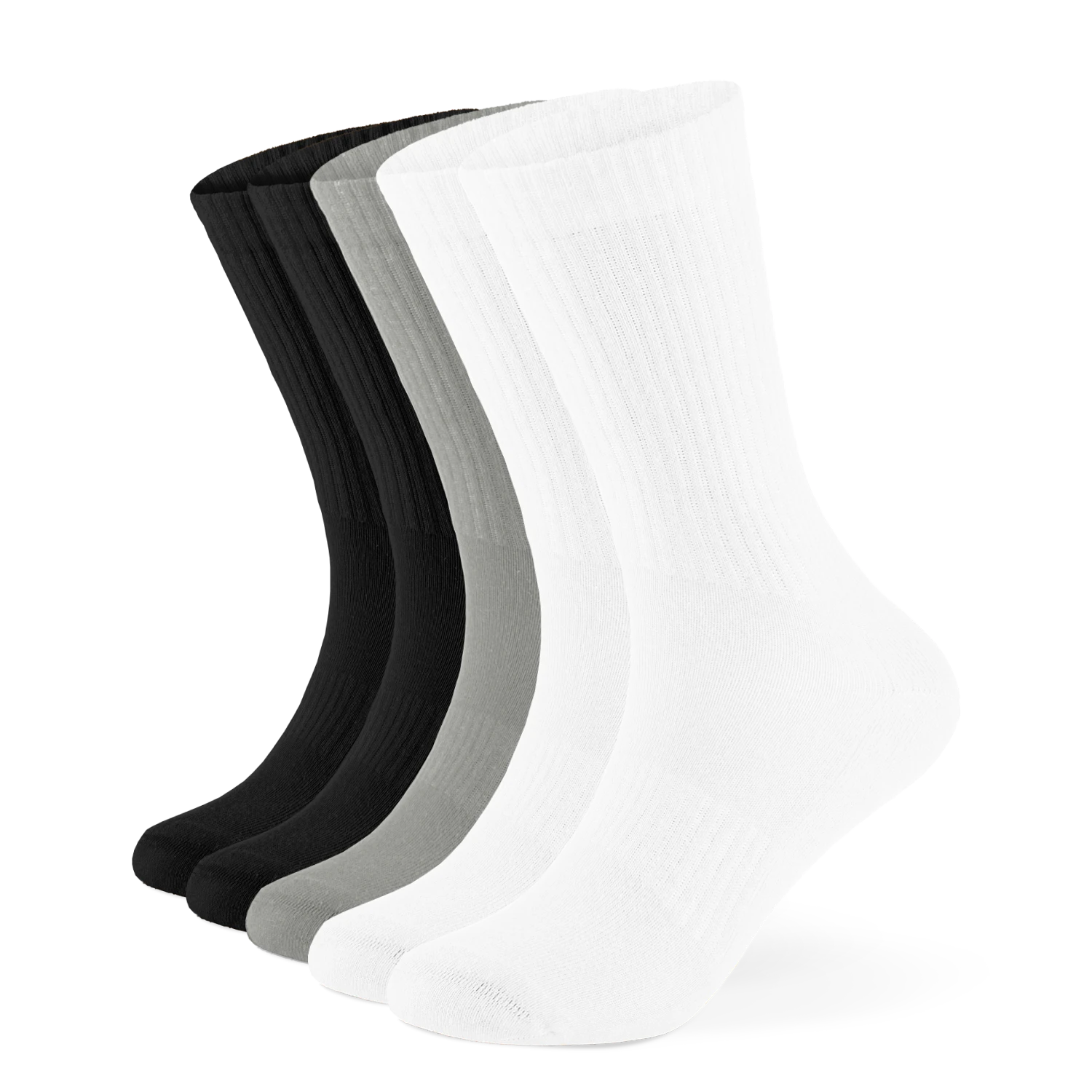 Einfarbige Tennissocken aus Bio-Baumwolle – 10er Set
