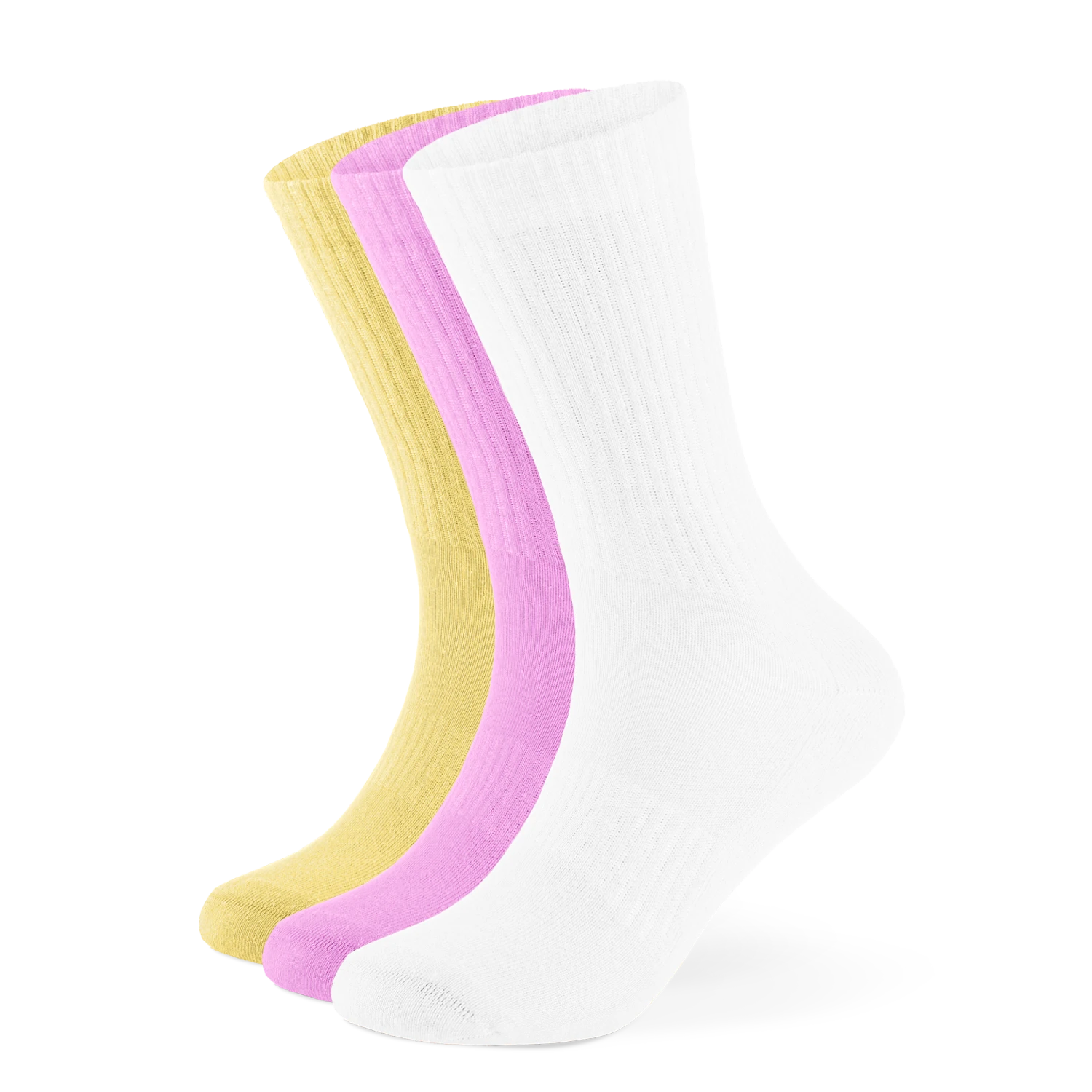 Einfarbige Tennissocken aus Bio-Baumwolle – 6er Set