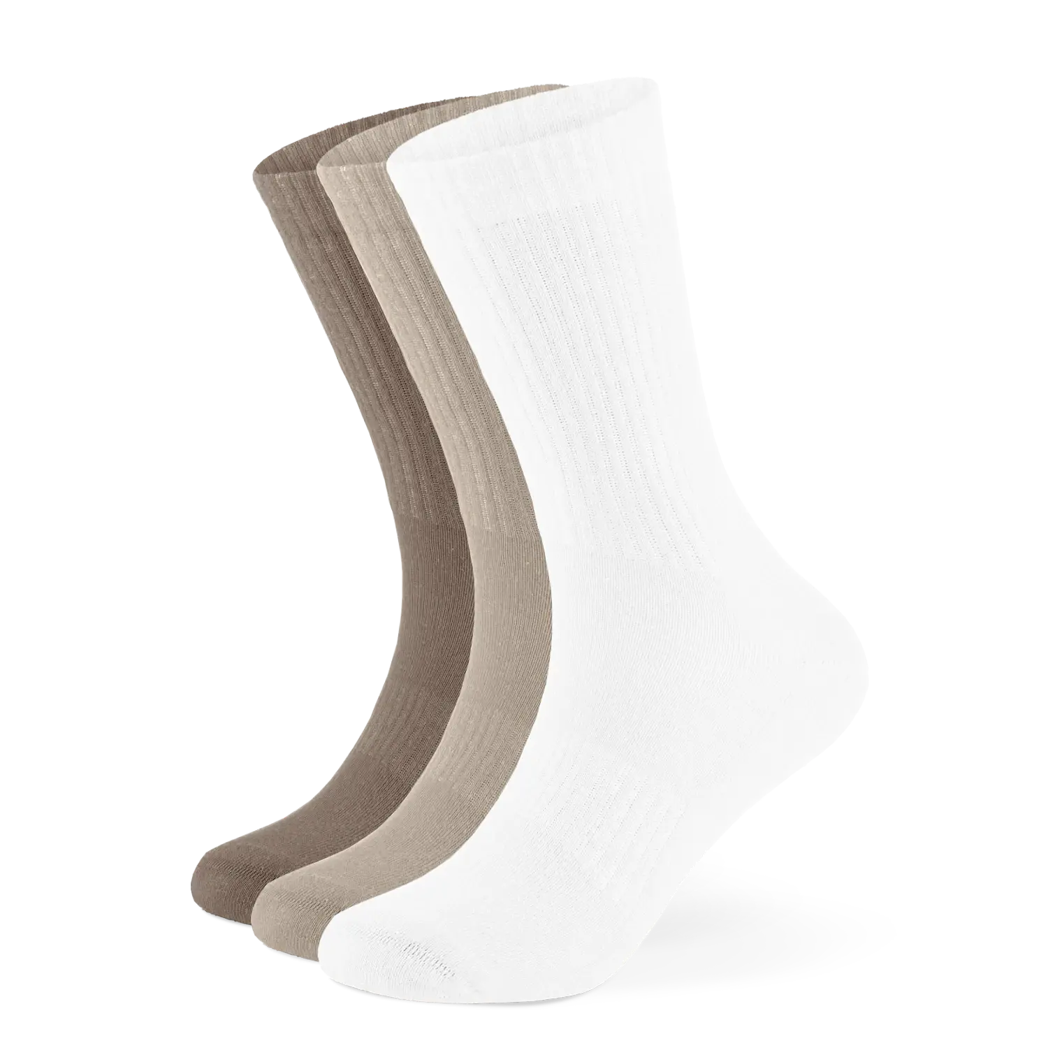 Einfarbige Tennissocken aus Bio-Baumwolle – 6er Set
