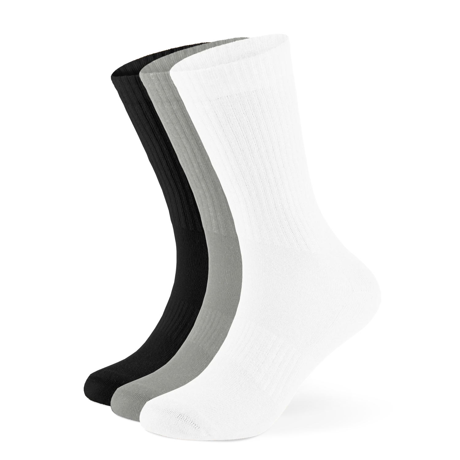 Einfarbige Tennissocken aus Bio-Baumwolle – 6er Set
