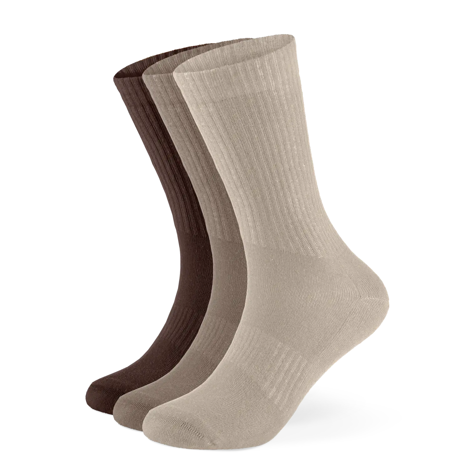 Einfarbige Tennissocken aus Bio-Baumwolle – 6er Set