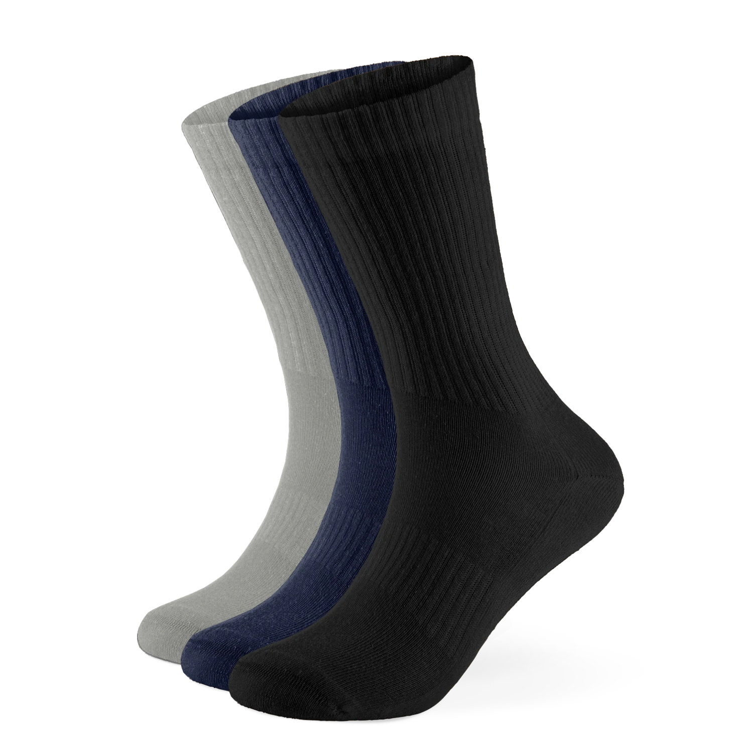Einfarbige Tennissocken aus Bio-Baumwolle – 6er Set