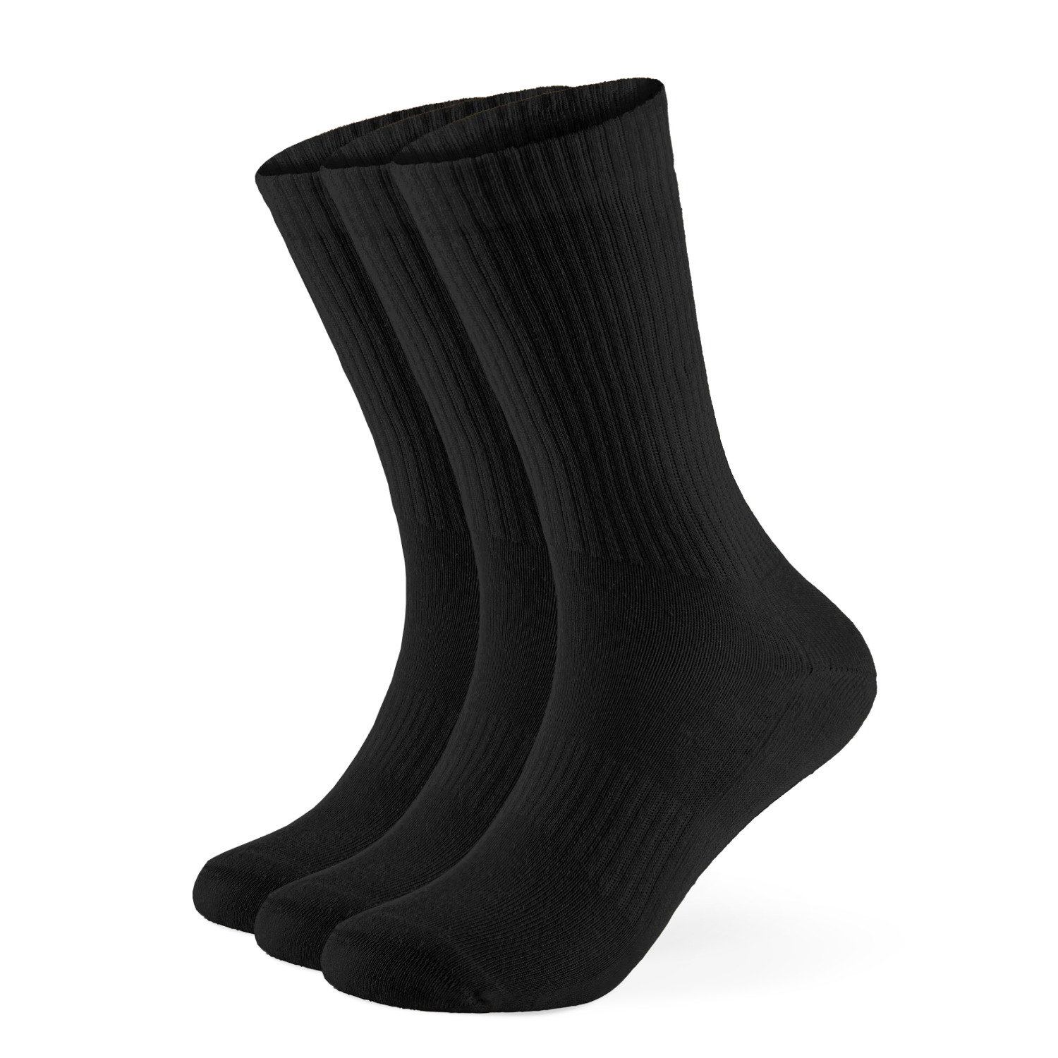 Einfarbige Tennissocken aus Bio-Baumwolle – 6er Set