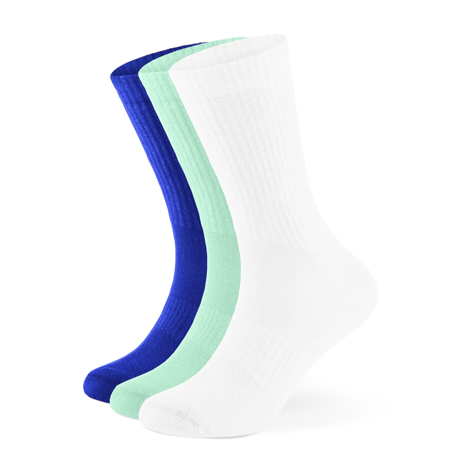 Einfarbige Tennissocken aus Bio-Baumwolle – 6er Set