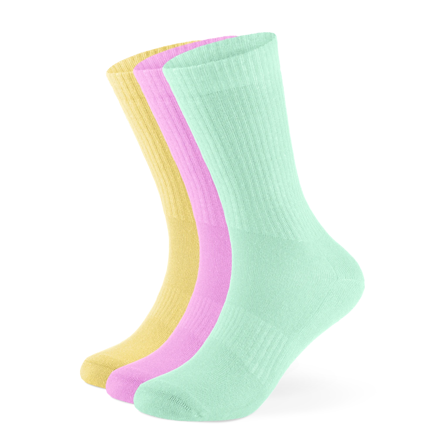 Einfarbige Tennissocken aus Bio-Baumwolle – 6er Set