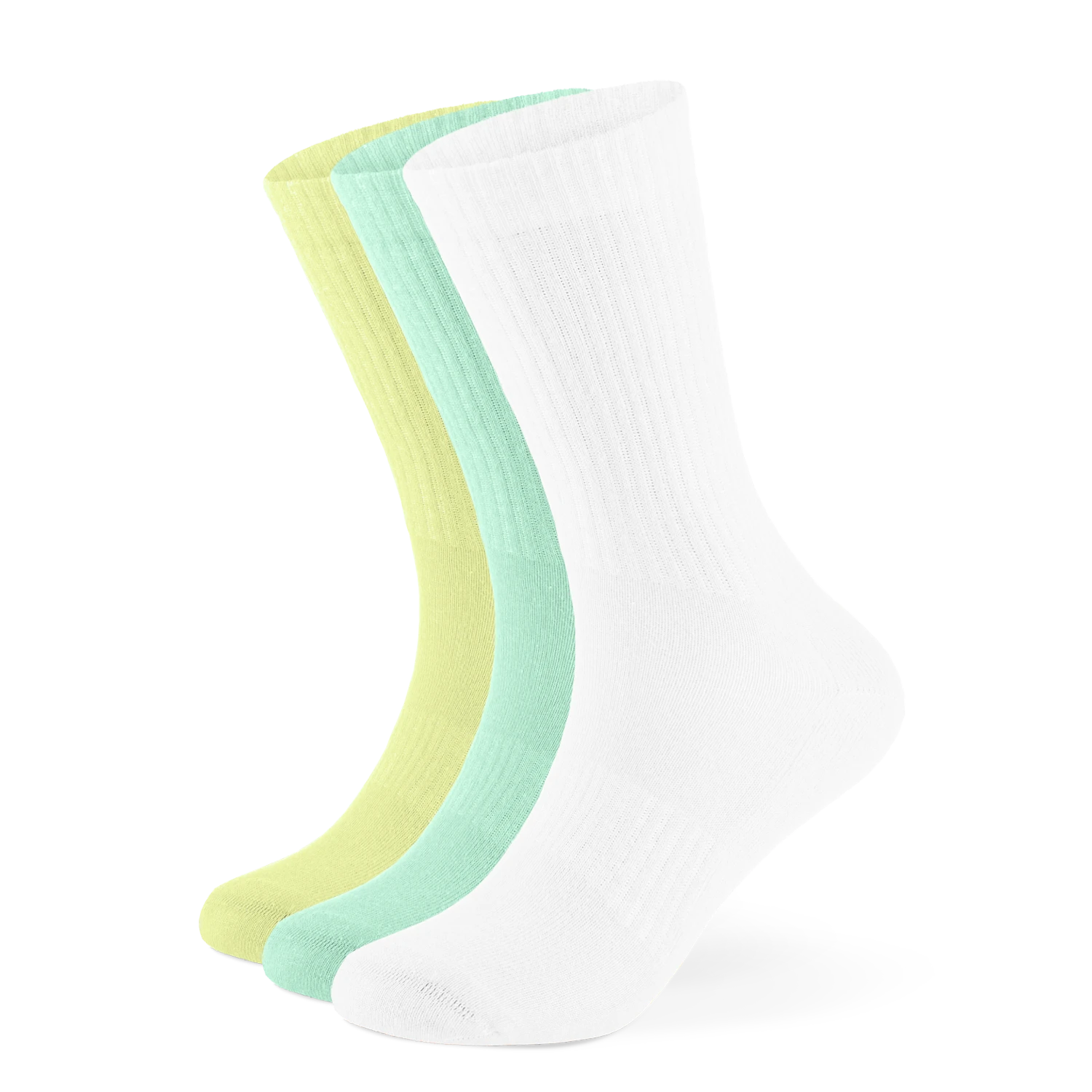 Einfarbige Tennissocken aus Bio-Baumwolle – 6er Set