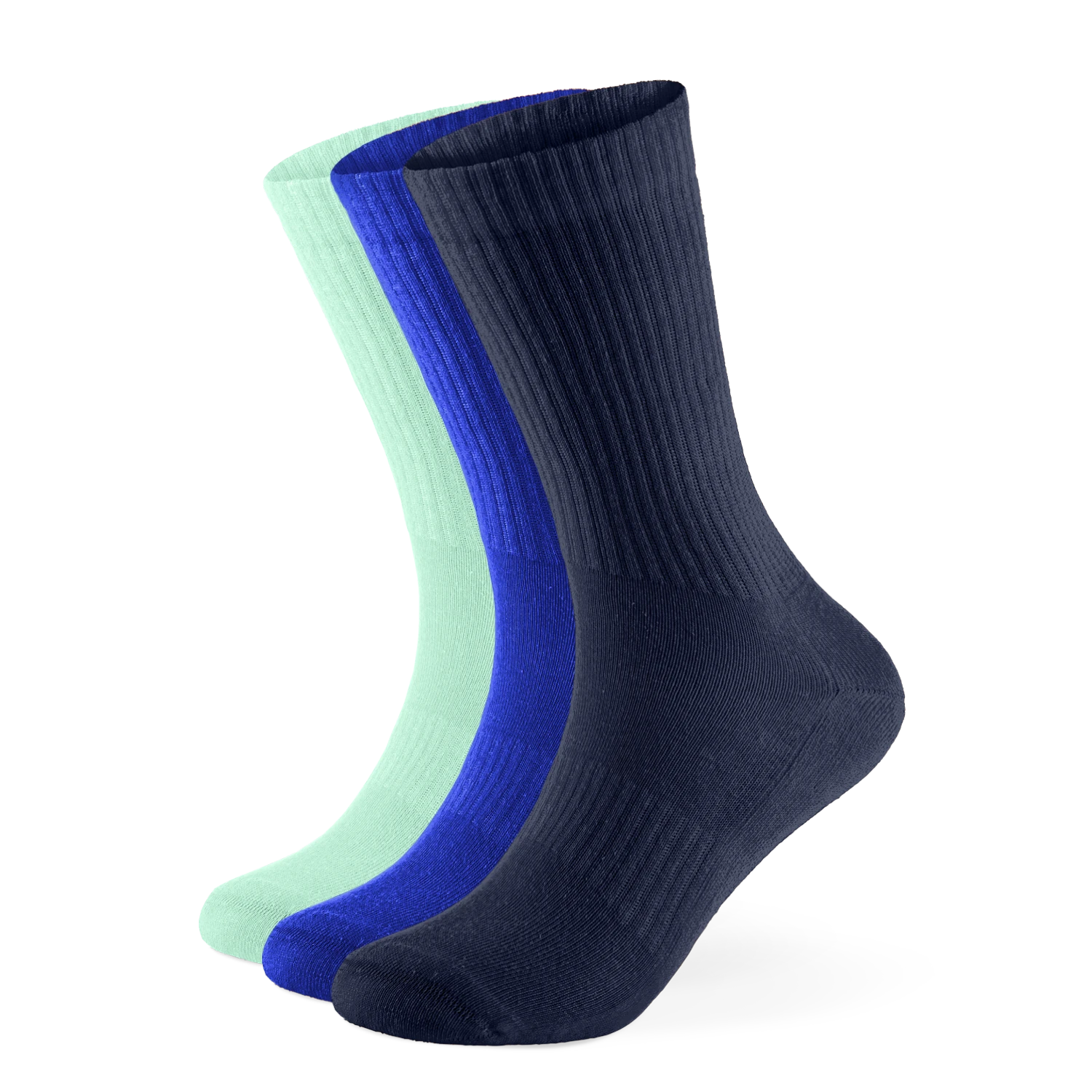 Einfarbige Tennissocken aus Bio-Baumwolle – 6er Set
