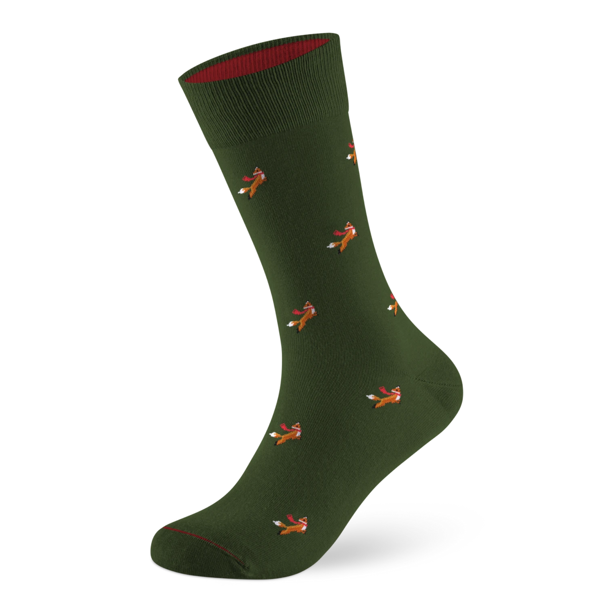Weihnachtssocke Fox Xmas Dark Green