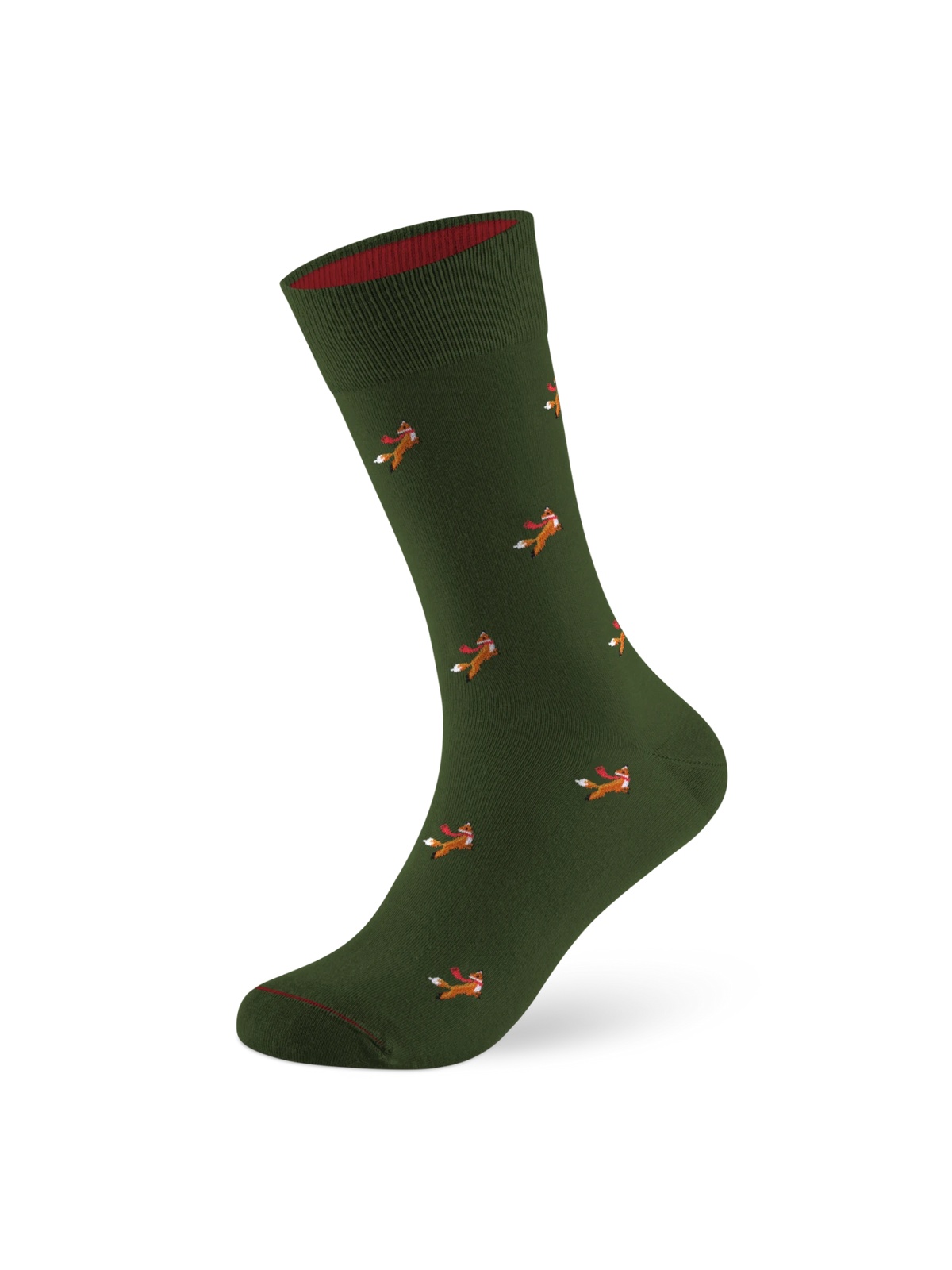 Weihnachtssocke Fox Xmas Dark Green
