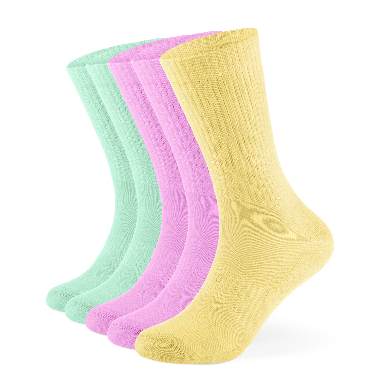 Einfarbige Tennissocken aus Bio-Baumwolle – 10er Set