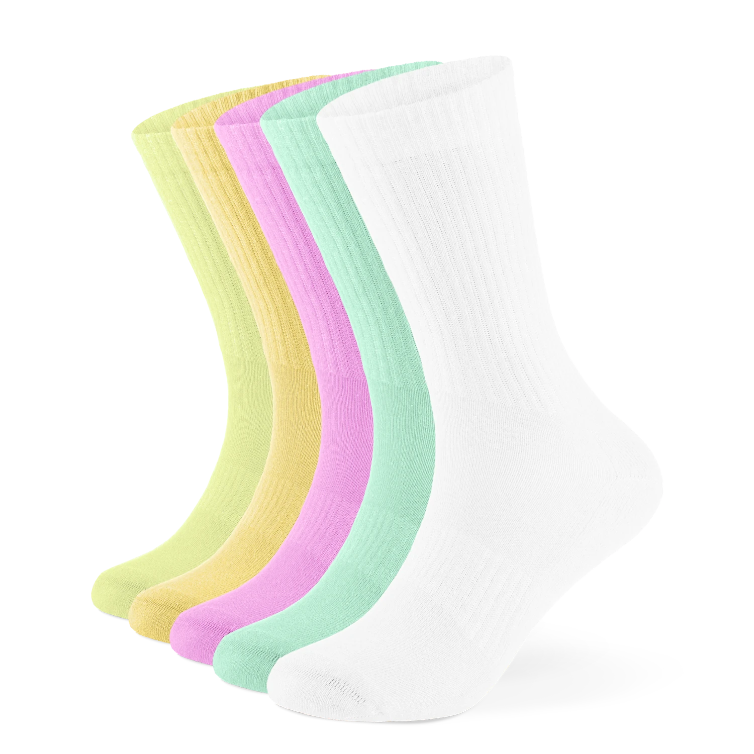 Einfarbige Tennissocken aus Bio-Baumwolle – 10er Set