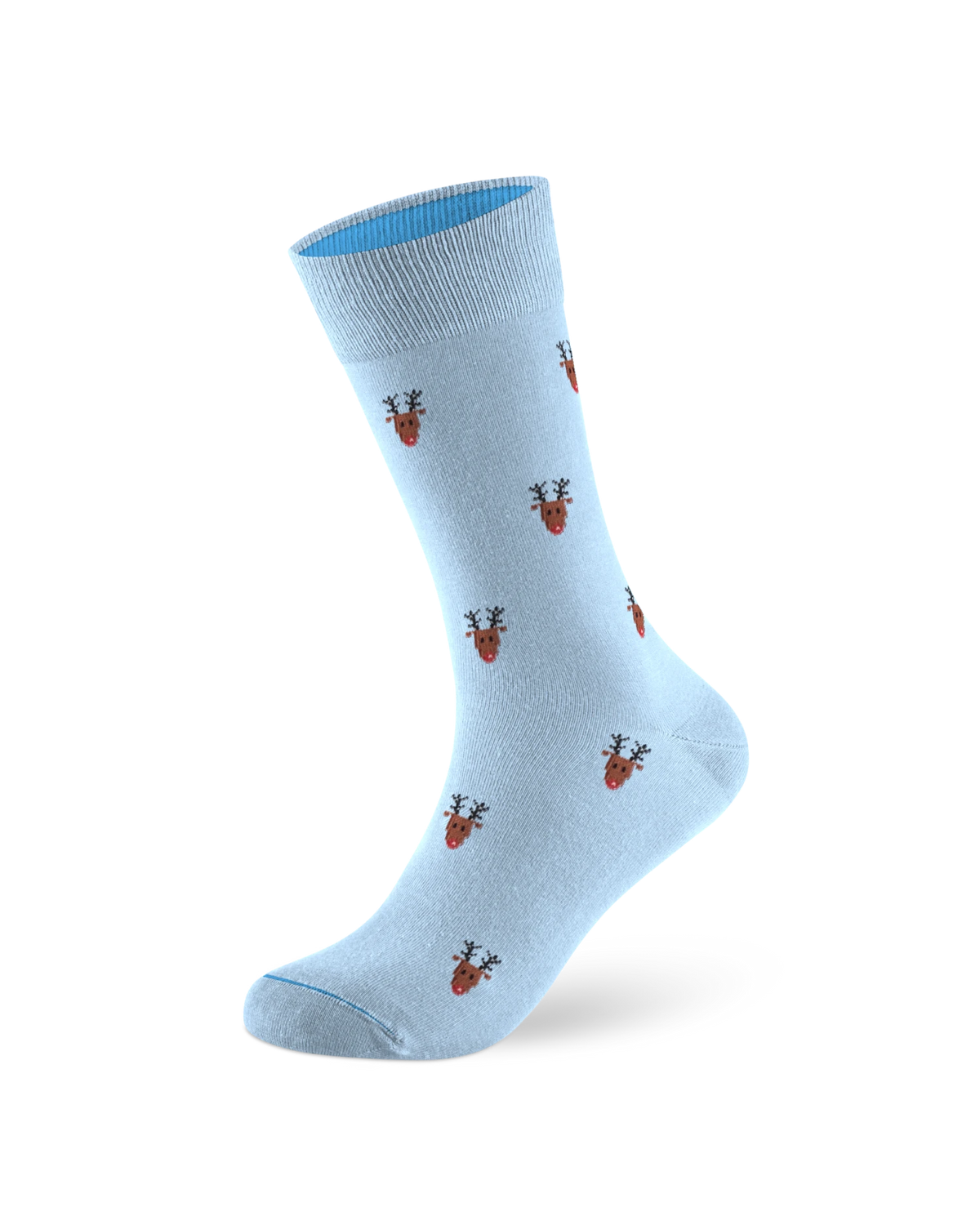 Weihnachtssocke Reindeer Bright Blue
