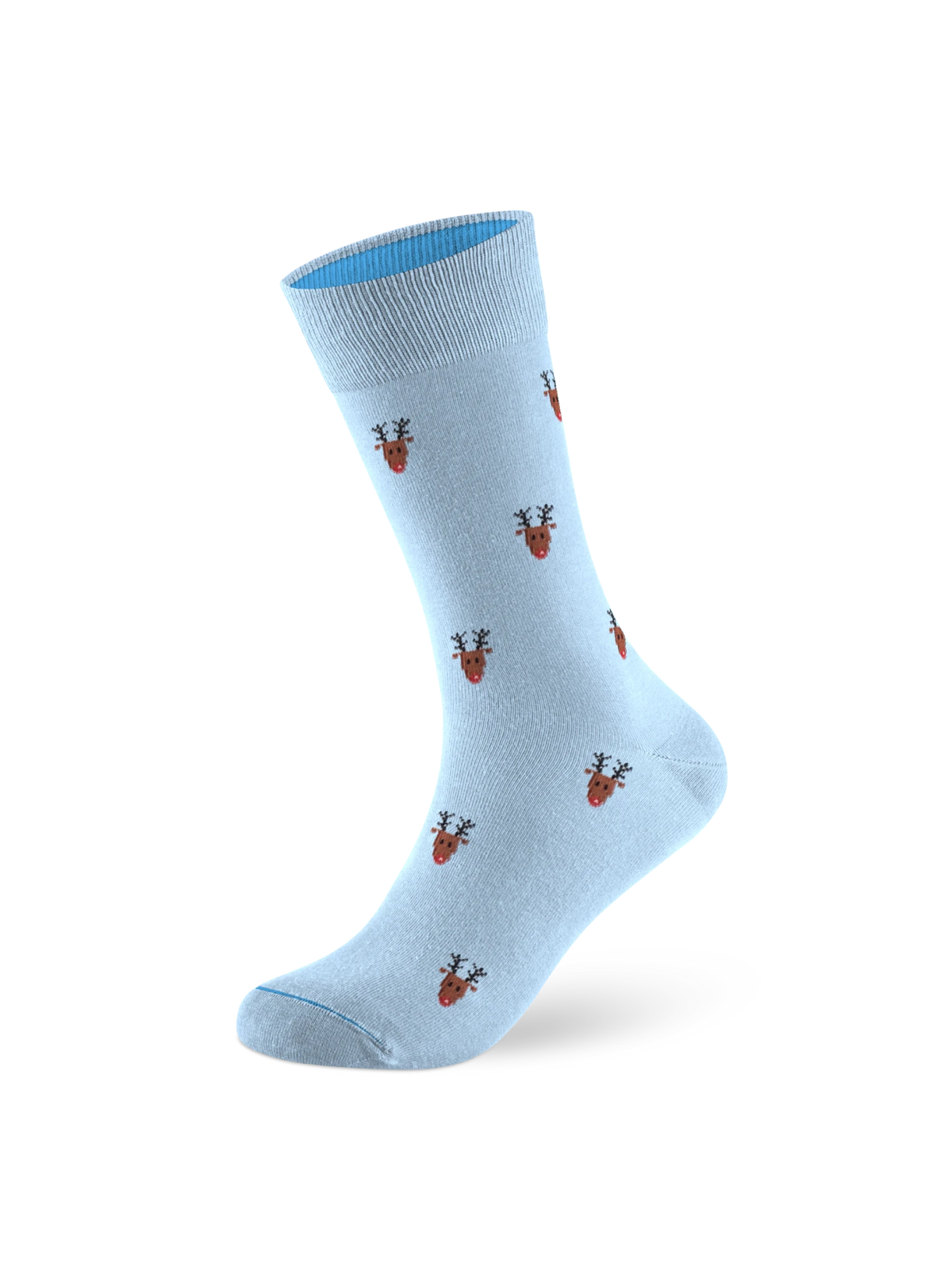 Weihnachtssocke Reindeer Bright Blue