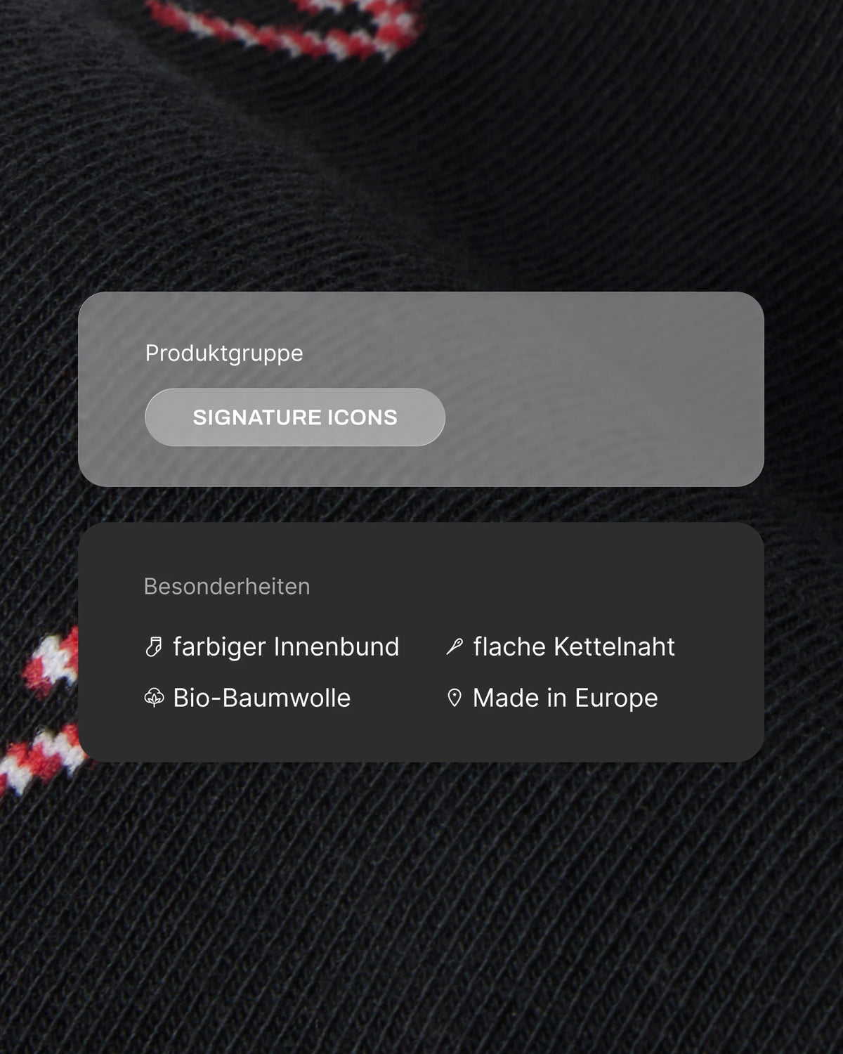 Weihnachtssocken Zuckerstange in Midnight Black – Produktdetails