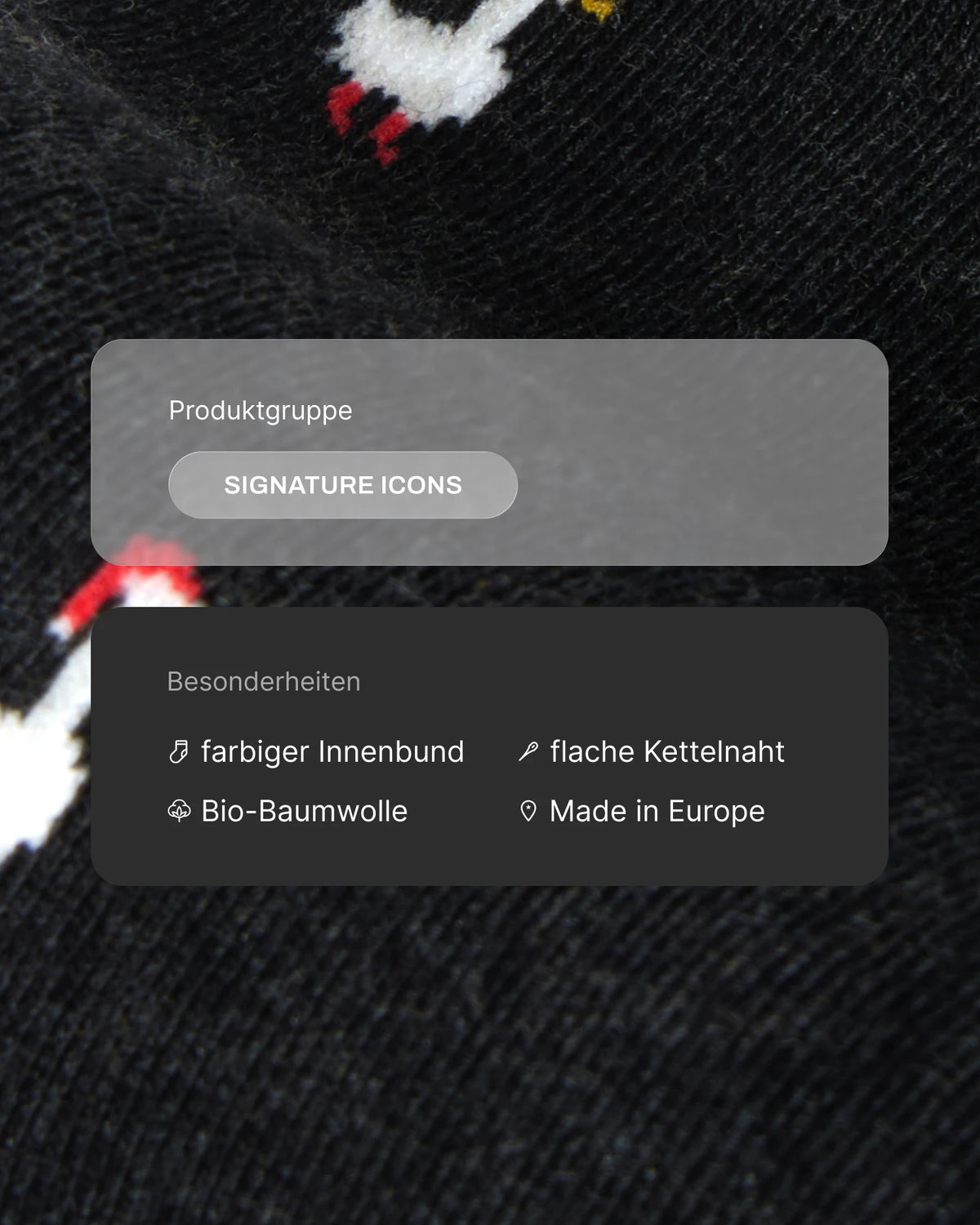 Weihnachtssocken Gans in Melange Black – Produktdetails