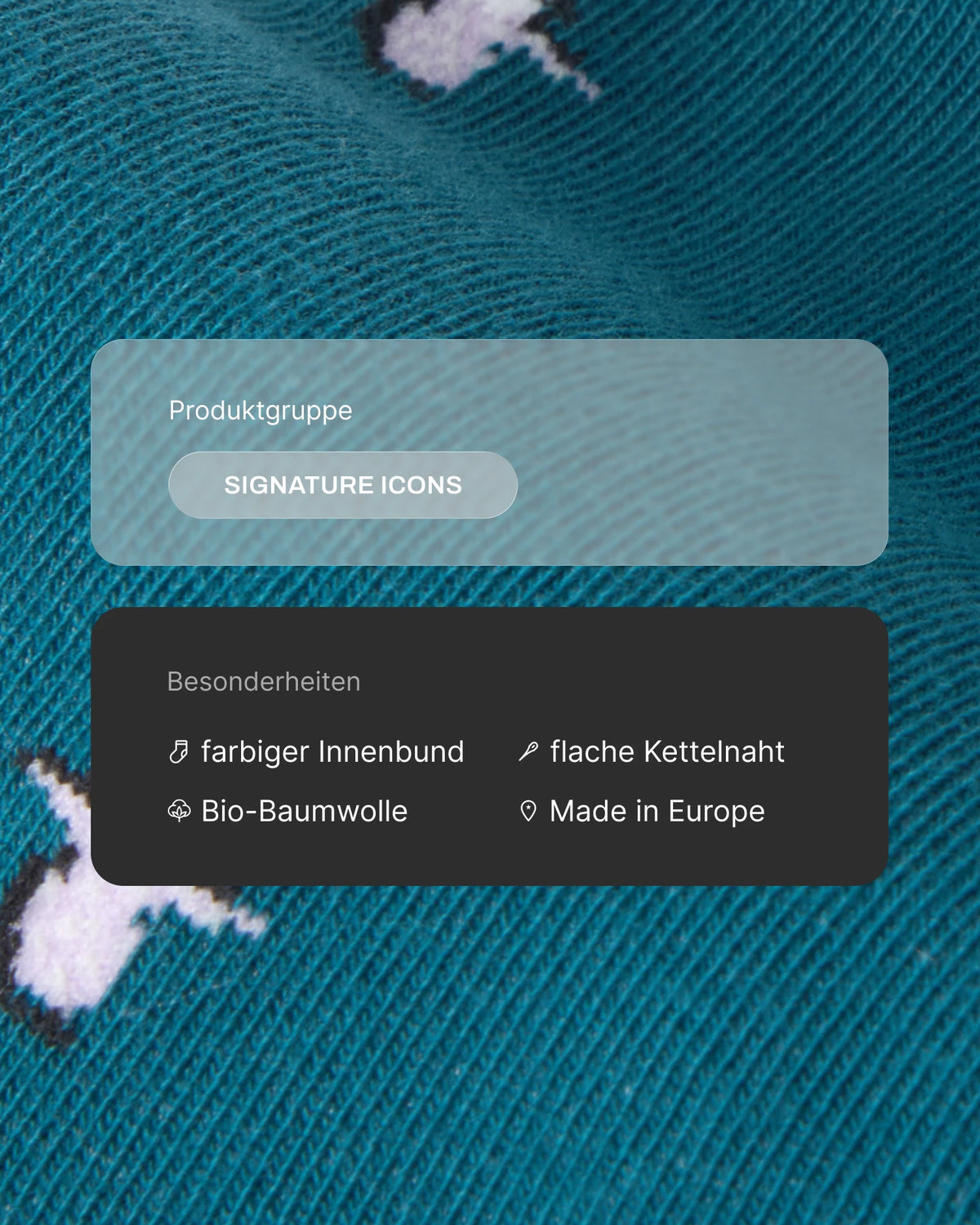 Weihnachtssocken Pinguin in Teal Blue – Produktdetails