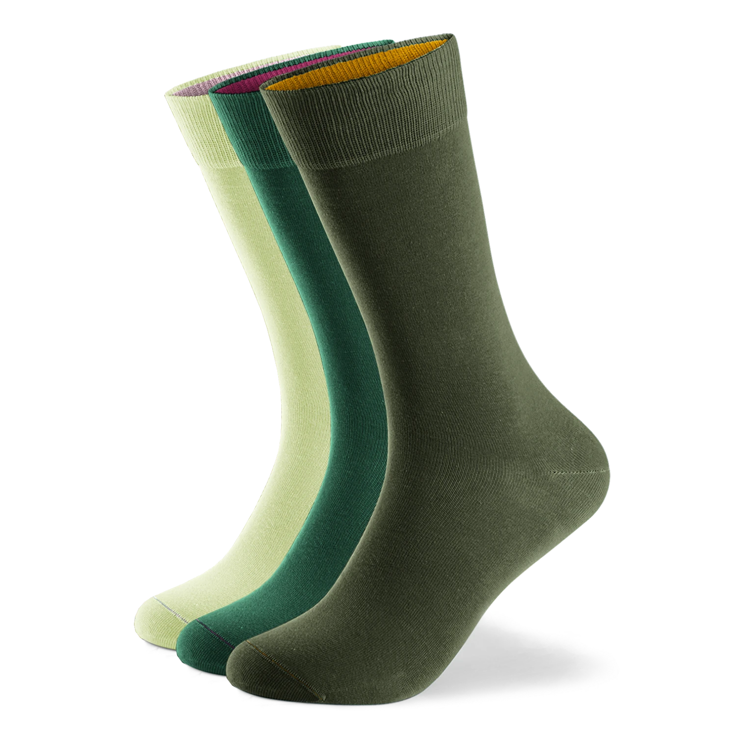 Einfarbige Socken aus Bio-Baumwolle - 3er Set
