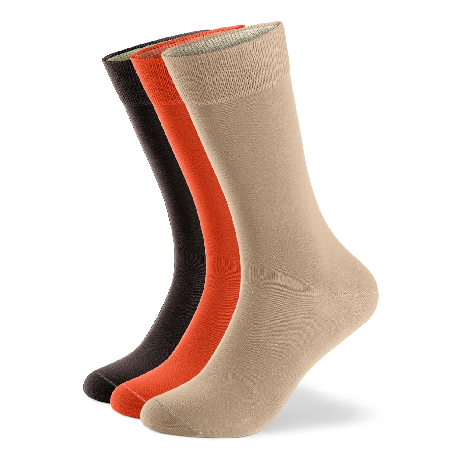 Einfarbige Socken aus Bio-Baumwolle - 3er Set