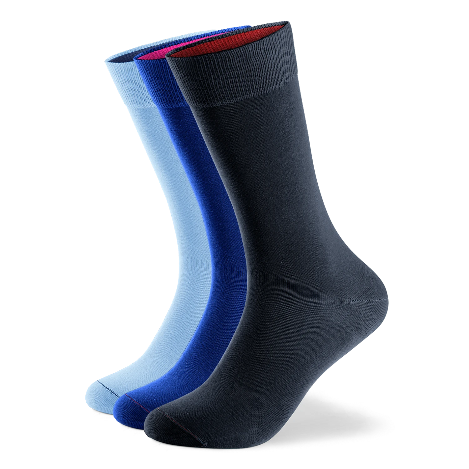Einfarbige Socken aus Bio-Baumwolle - 3er Set