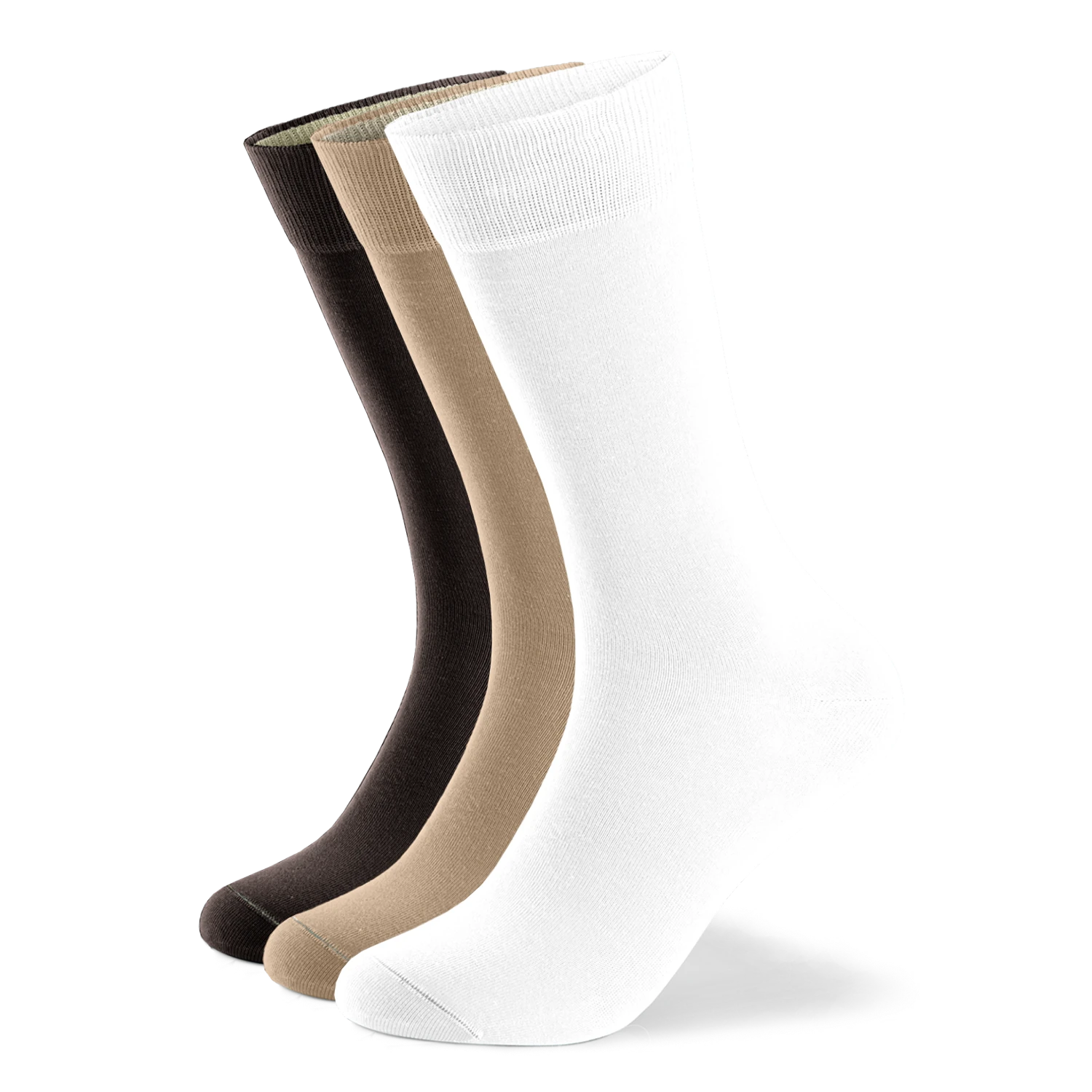 Einfarbige Socken aus Bio-Baumwolle - 3er Set