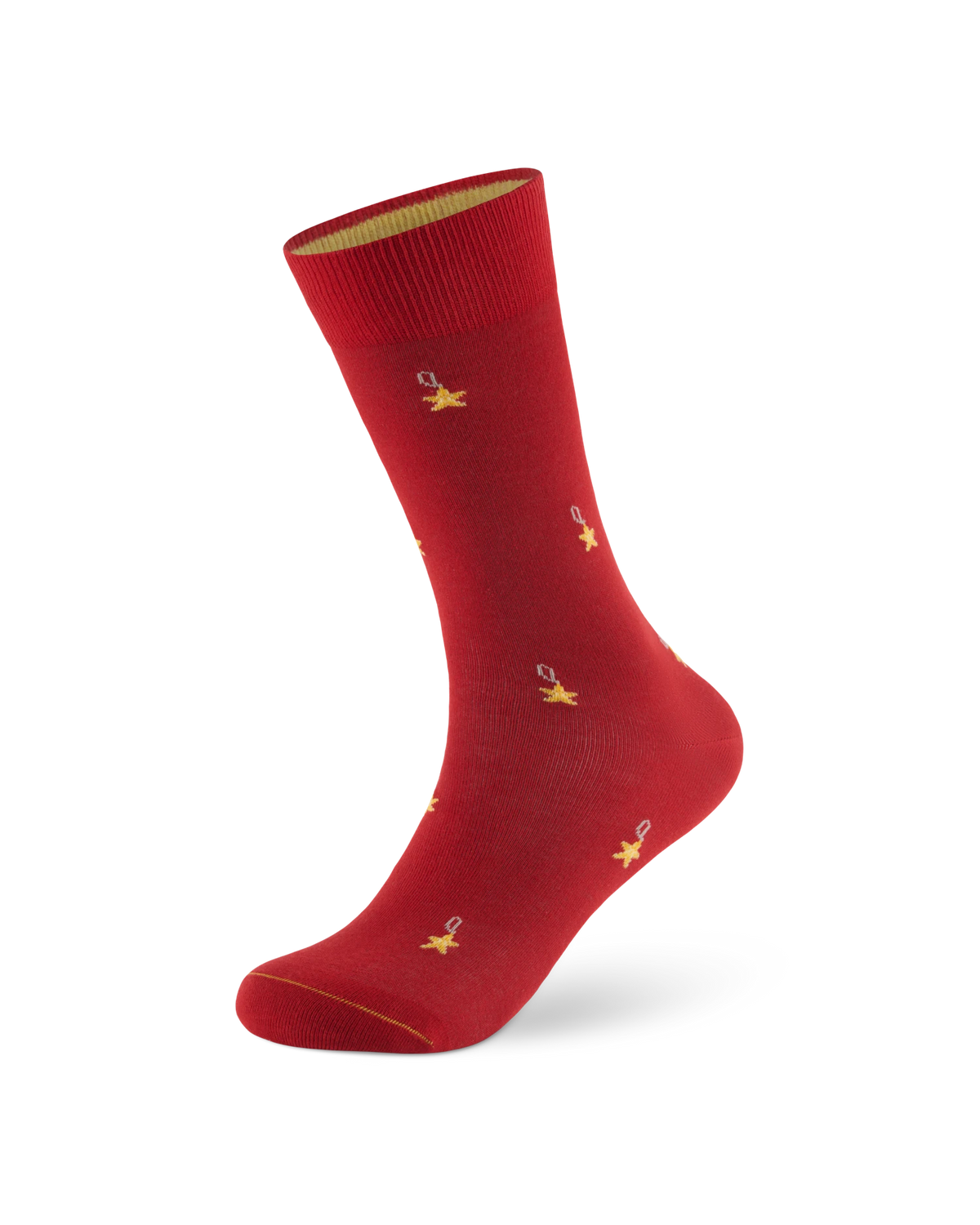 Weihnachtssocken Christbaumkugel in Bordeaux Red – Packshot