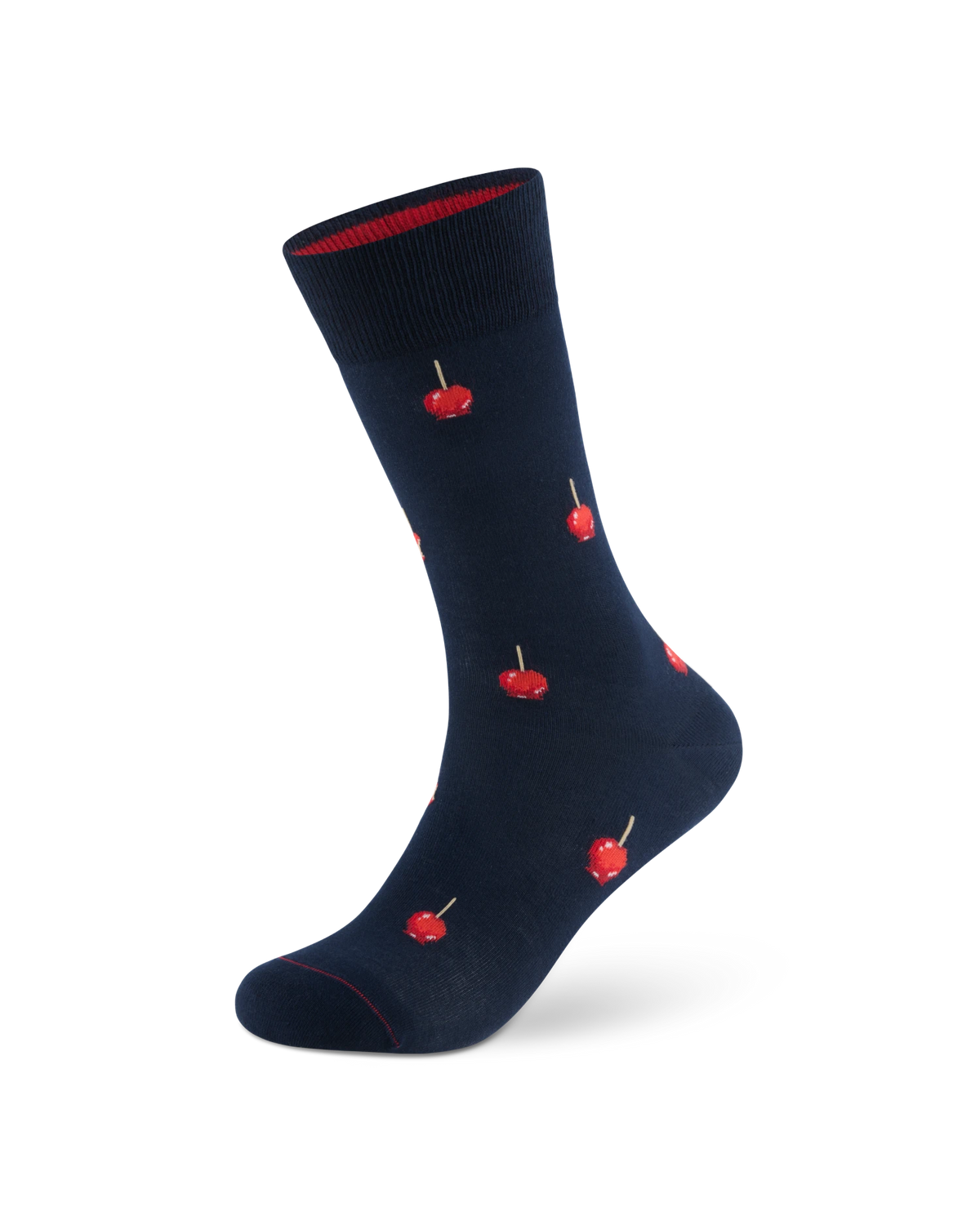 Weihnachtssocken Kandierter Apfel in Dark Navy – Packshot