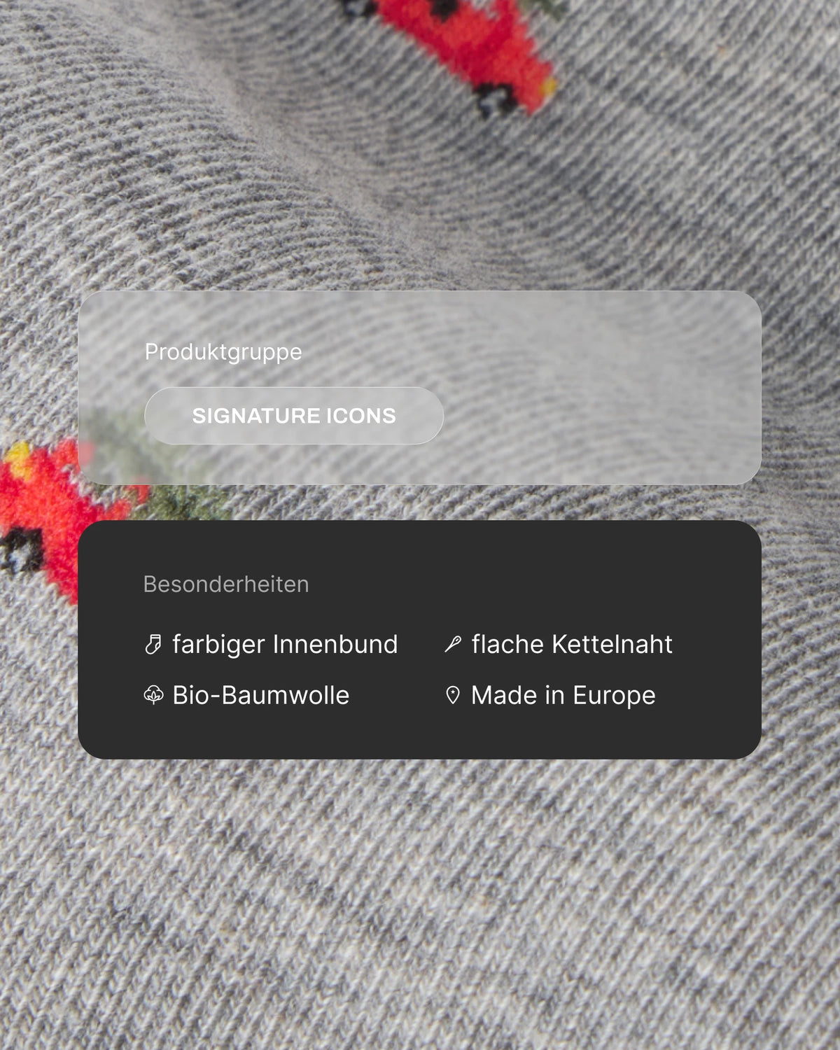 Weihnachtssocken Weihnachtsbaum in Stone Grey – Produktdetails