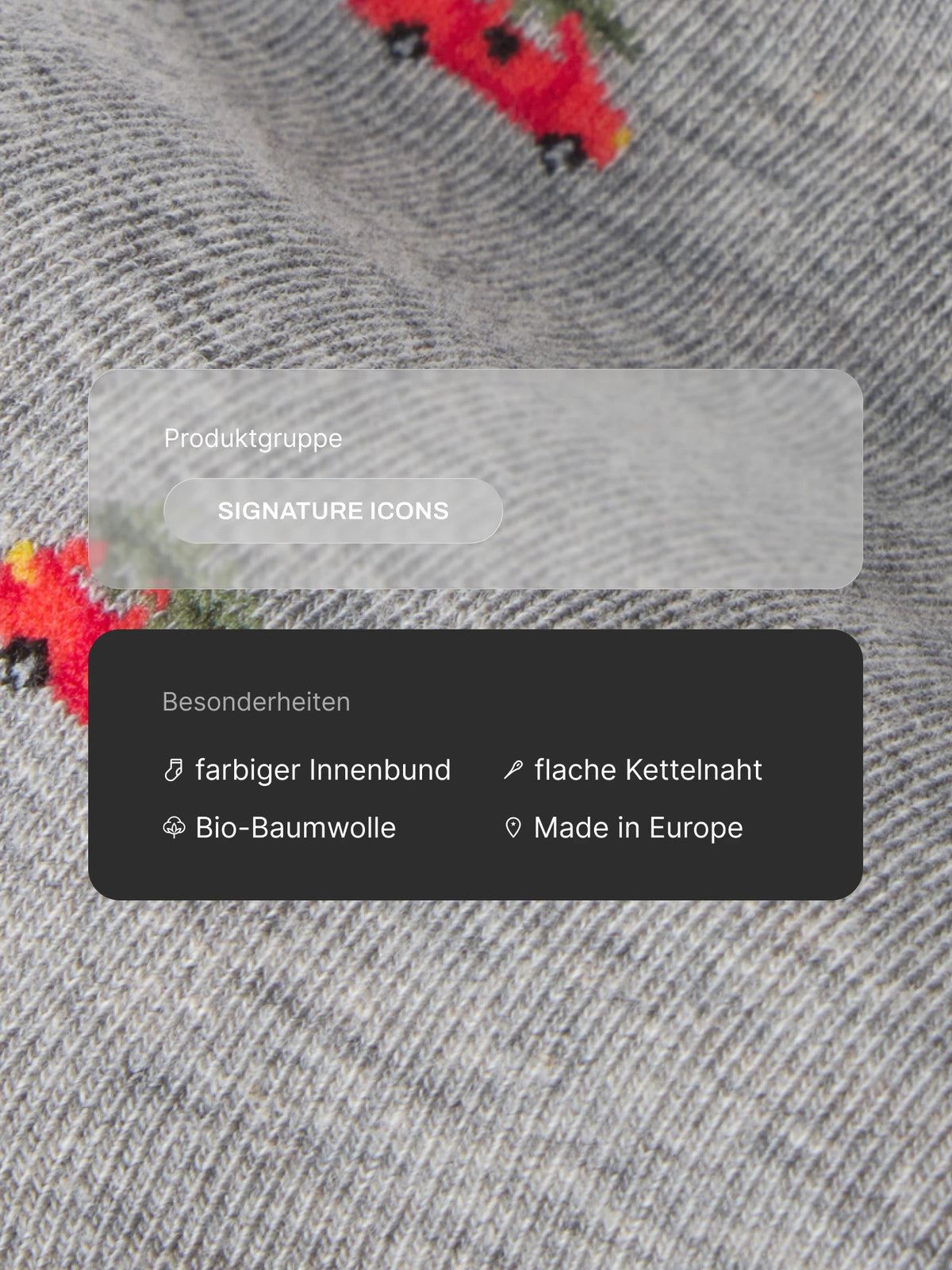 Weihnachtssocken Weihnachtsbaum in Stone Grey – Produktdetails