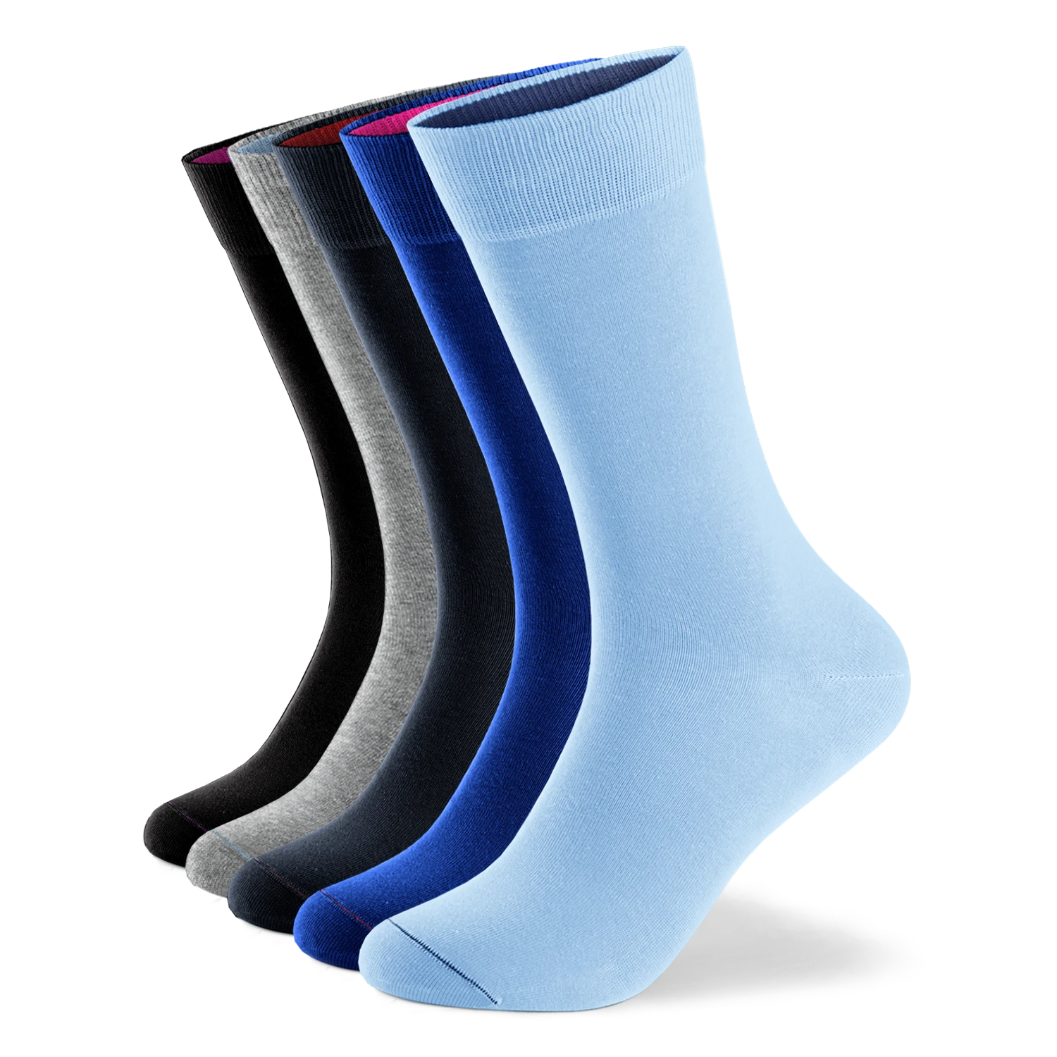 Einfarbige Socken aus Bio-Baumwolle - 5er Set