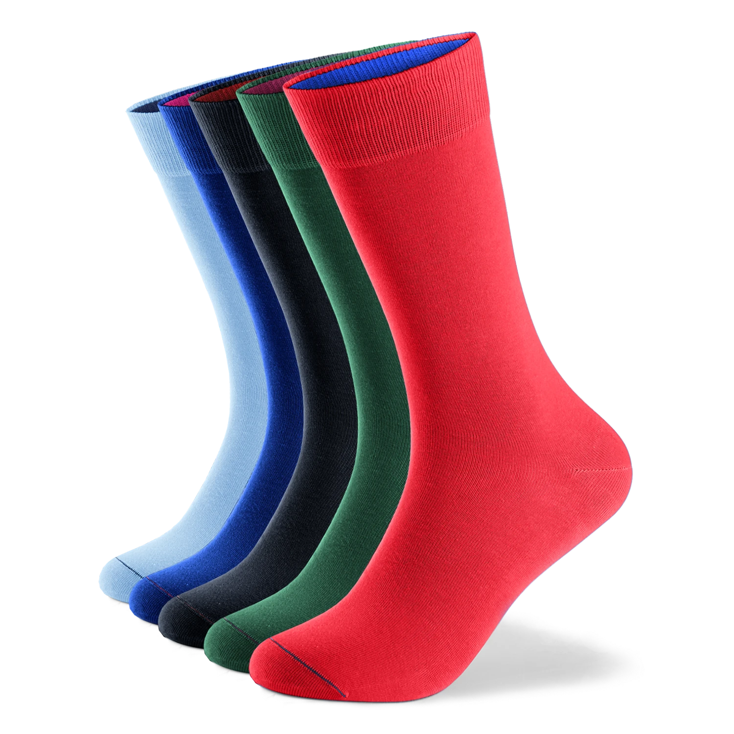 Einfarbige Socken aus Bio-Baumwolle - 5er Set
