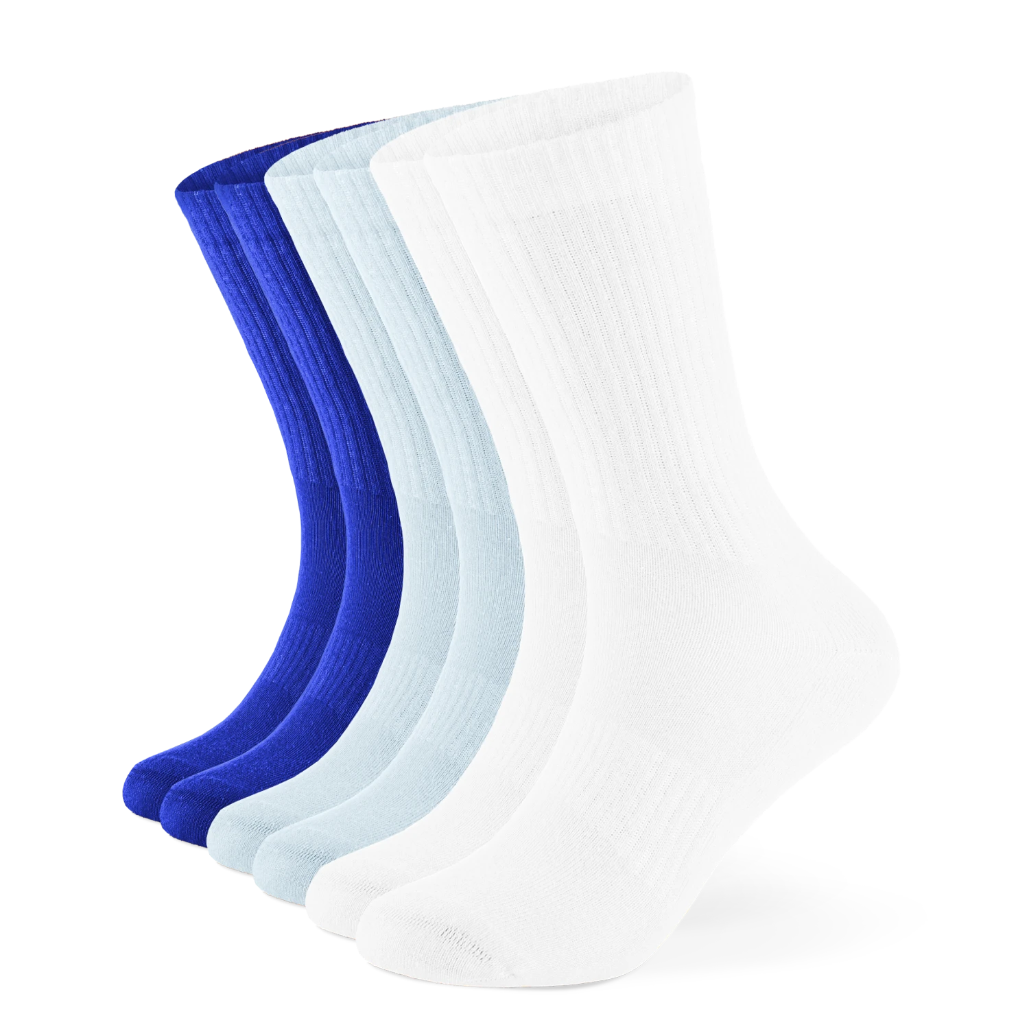 Einfarbige Tennissocken aus Bio-Baumwolle – 6er Set