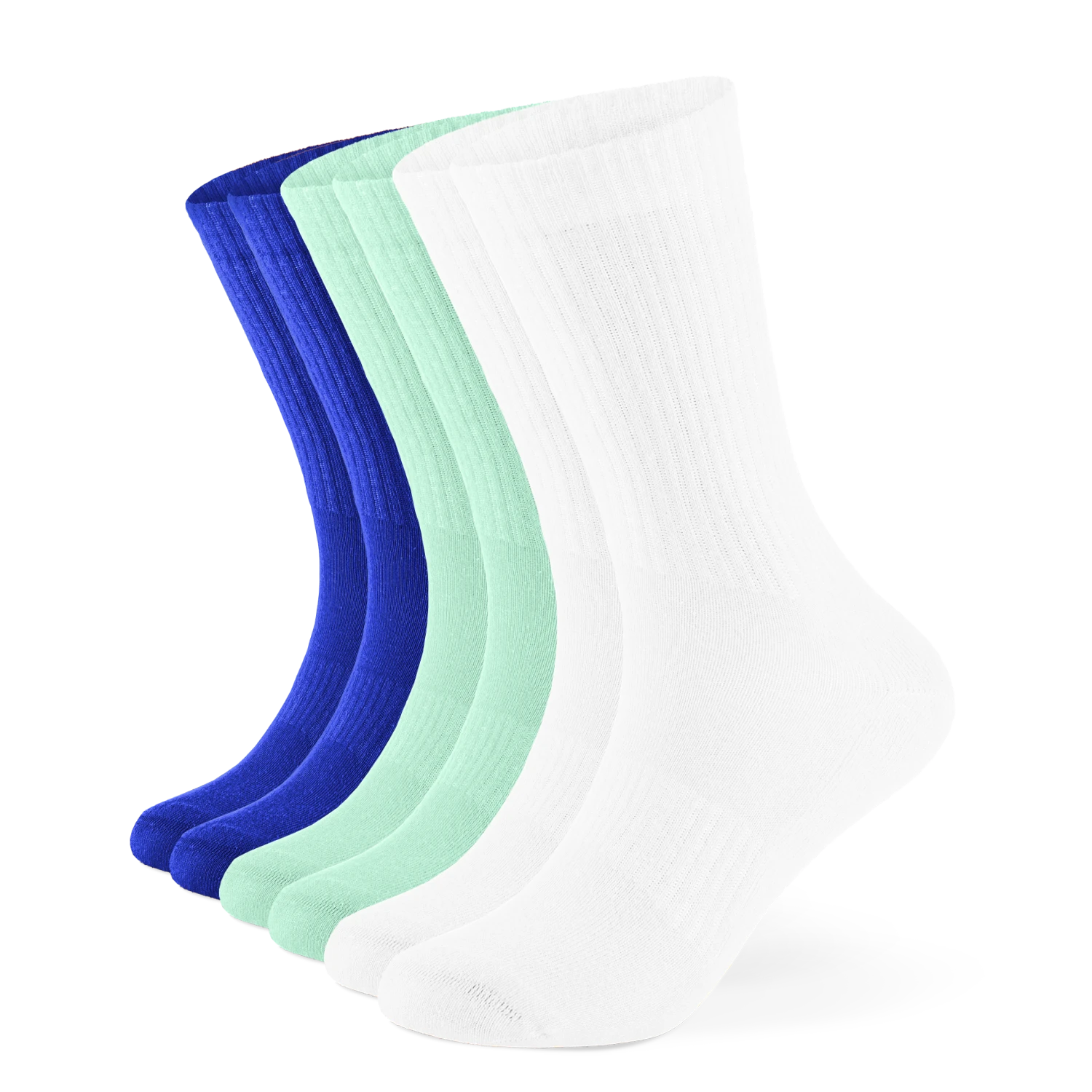 Einfarbige Tennissocken aus Bio-Baumwolle – 6er Set