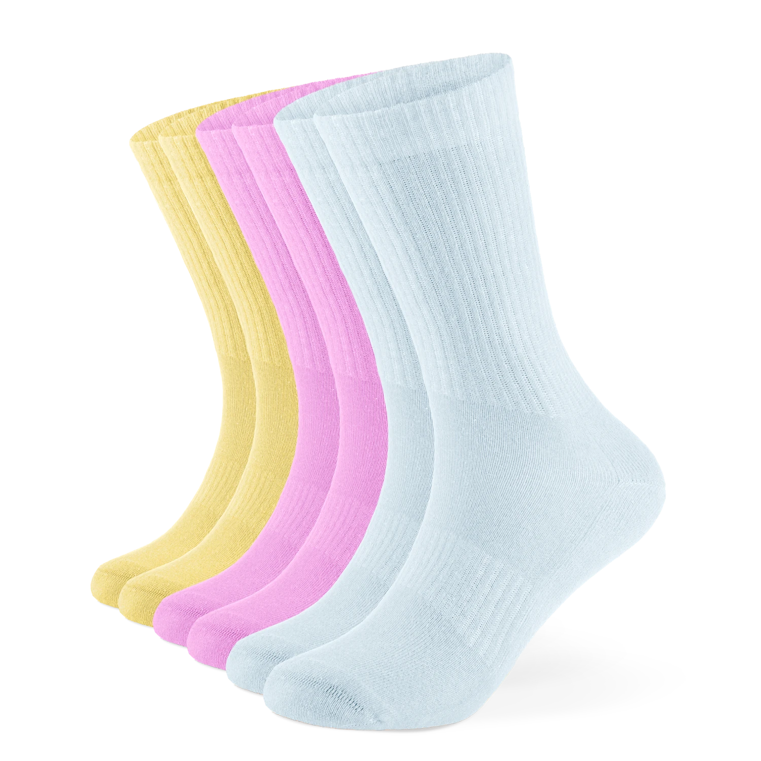 Einfarbige Tennissocken aus Bio-Baumwolle – 6er Set