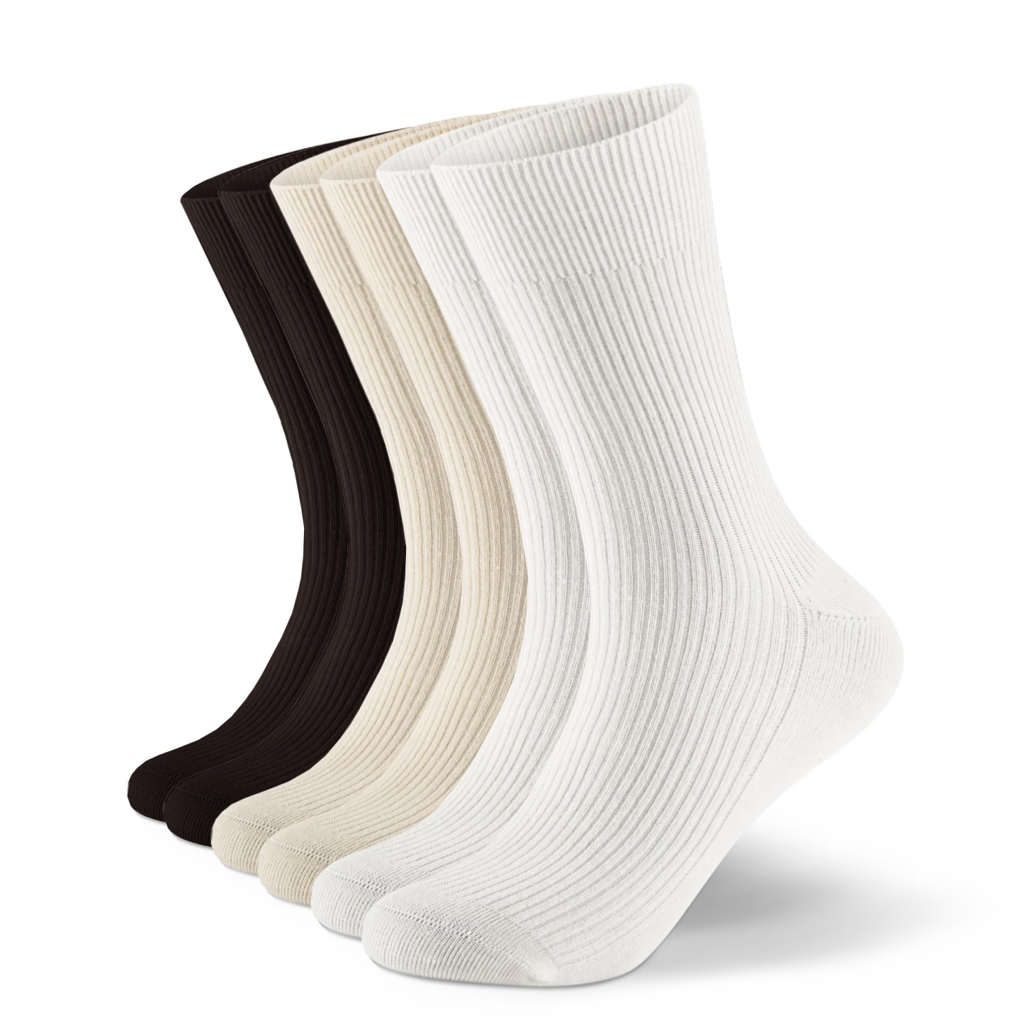 Feingerippte Socken aus Bio-Baumwolle - 6er Set