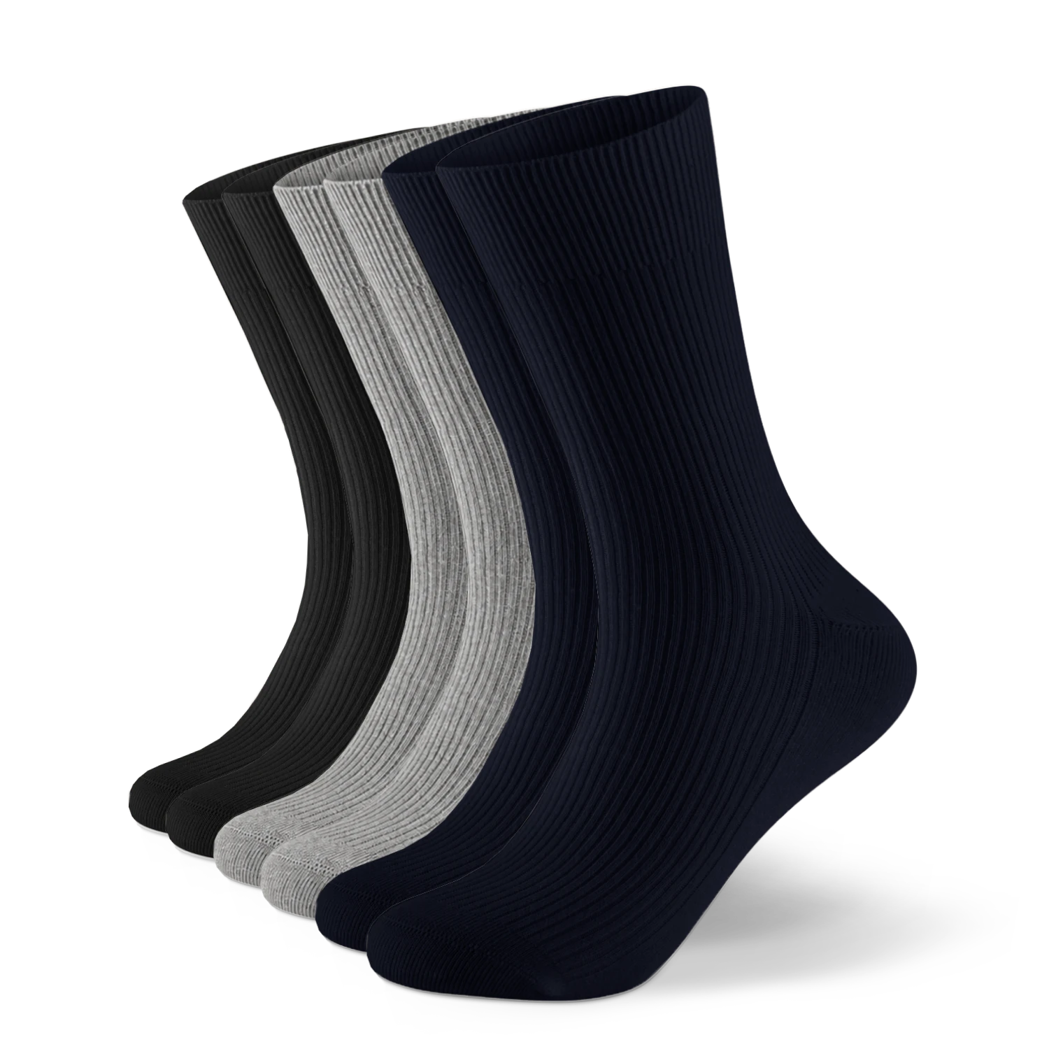 Feingerippte Socken aus Bio-Baumwolle - 6er Set