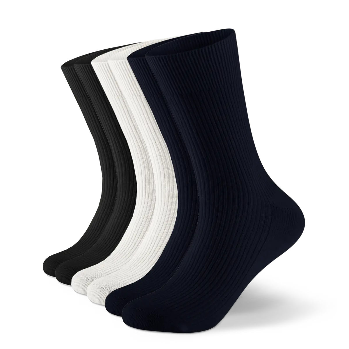 Feingerippte Socken aus Bio-Baumwolle - 6er Set