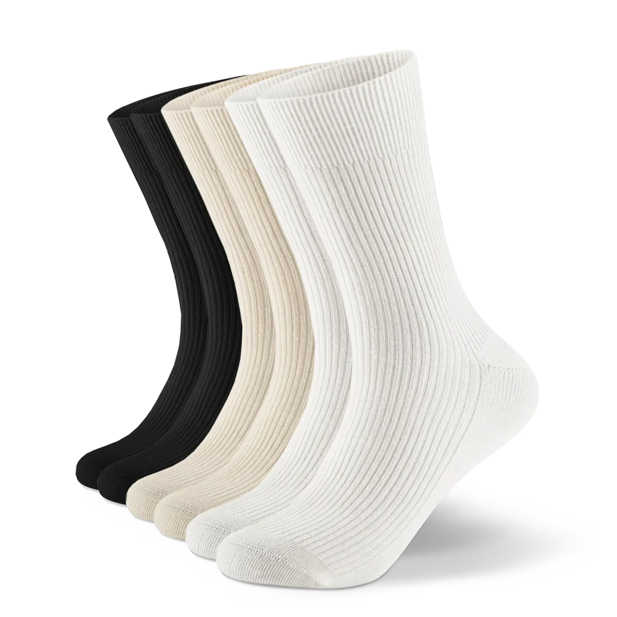 Feingerippte Socken aus Bio-Baumwolle - 6er Set