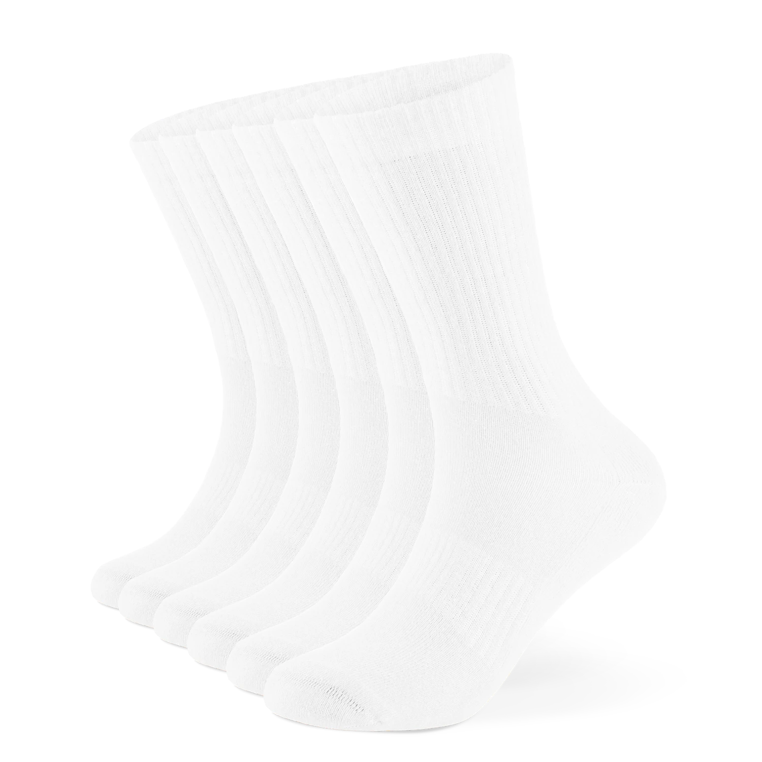Einfarbige Tennissocken aus Bio-Baumwolle – 6er Set