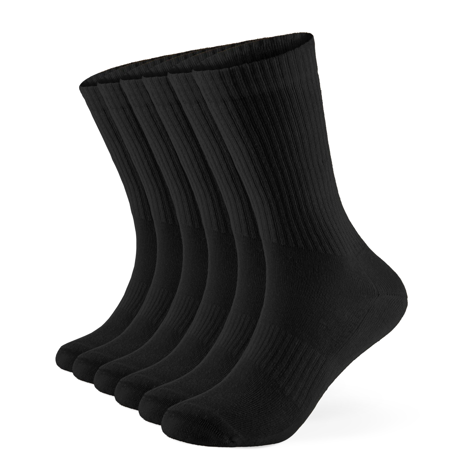 Einfarbige Tennissocken aus Bio-Baumwolle – 6er Set