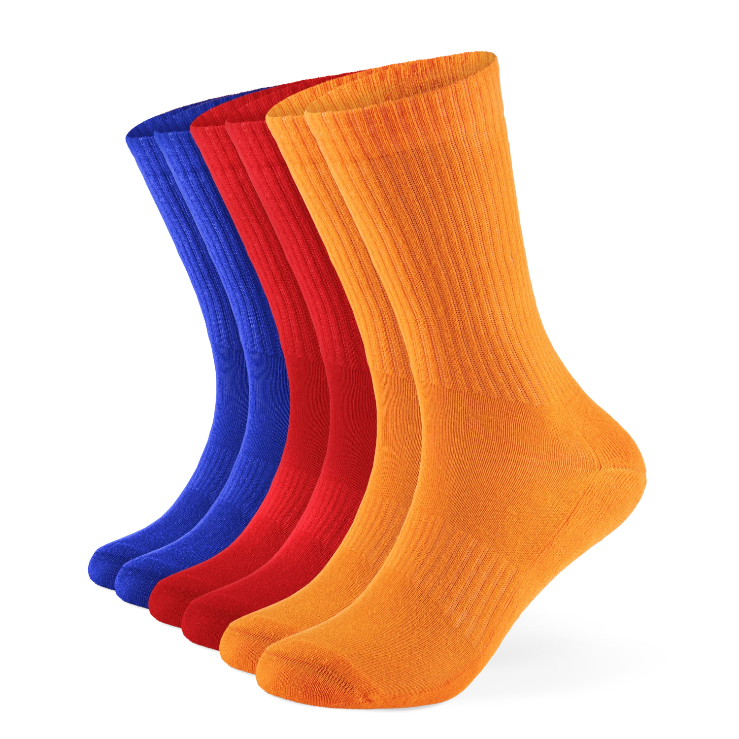 Einfarbige Tennissocken aus Bio-Baumwolle – 6er Set