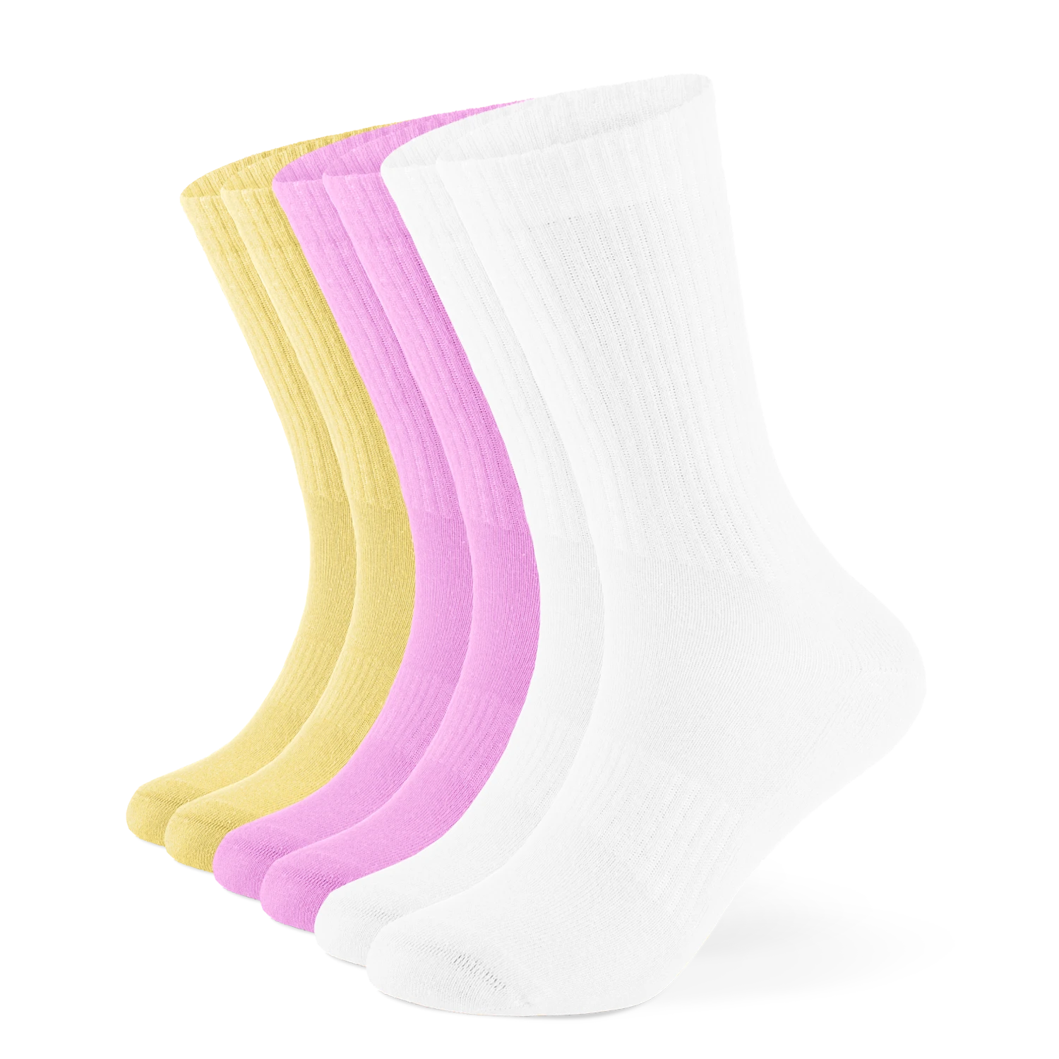 Einfarbige Tennissocken aus Bio-Baumwolle – 6er Set