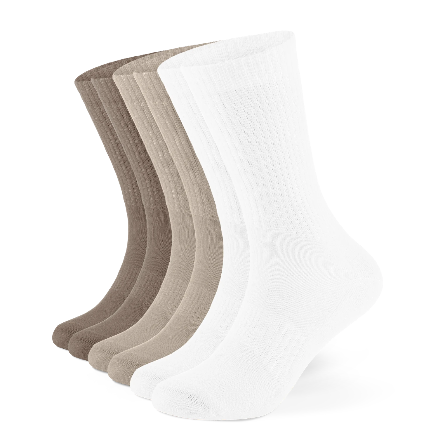Einfarbige Tennissocken aus Bio-Baumwolle – 6er Set