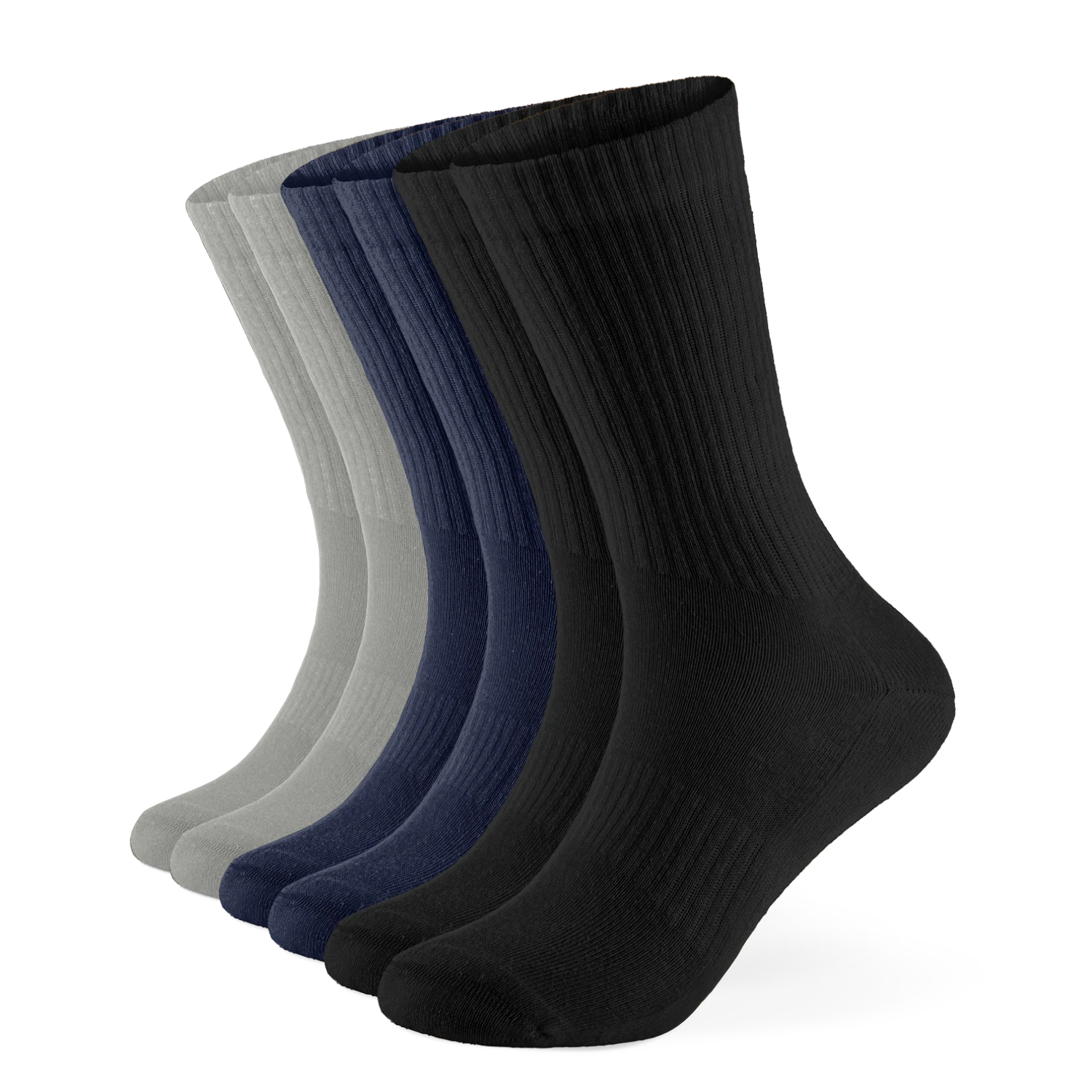 Einfarbige Tennissocken aus Bio-Baumwolle – 6er Set
