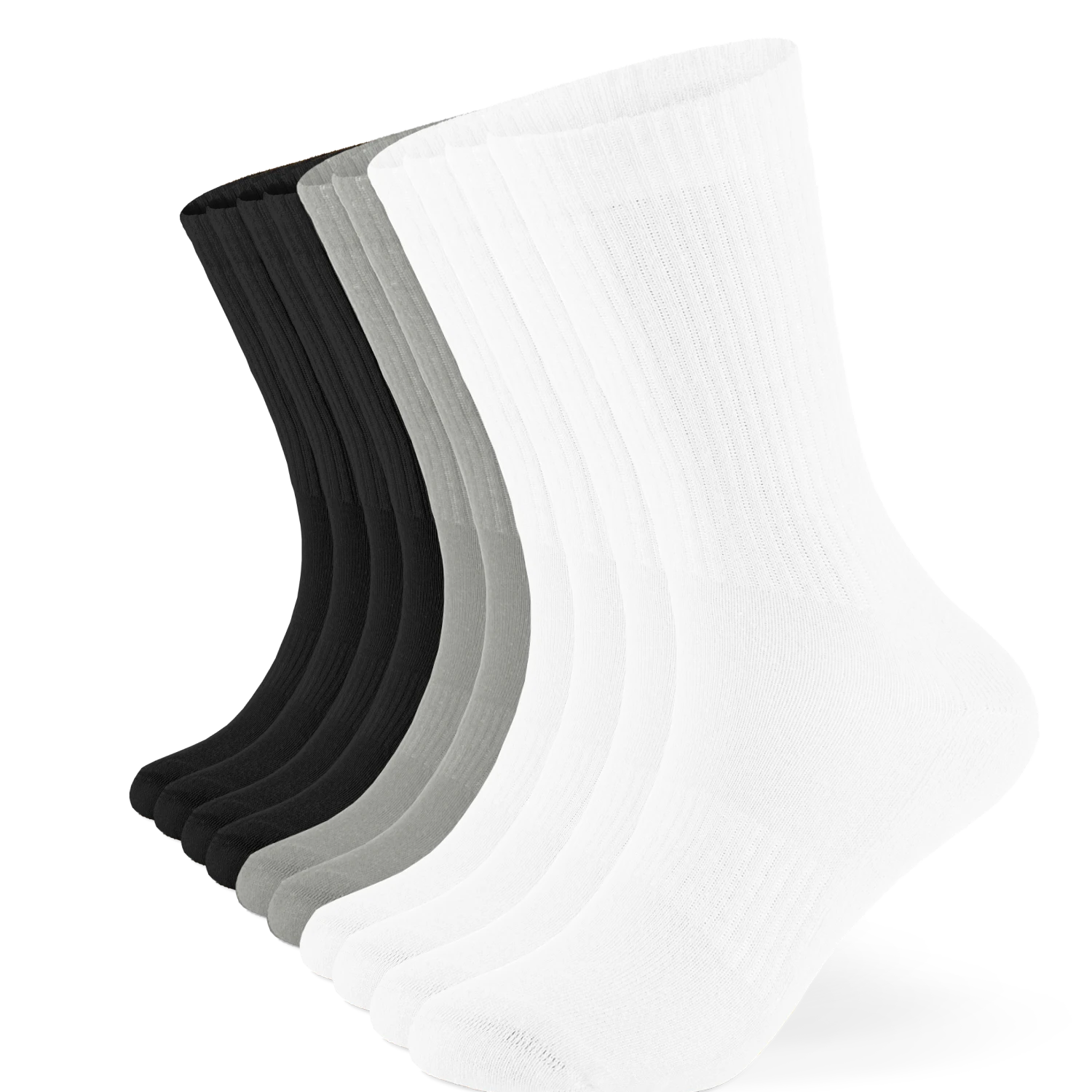 Einfarbige Tennissocken aus Bio-Baumwolle – 10er Set
