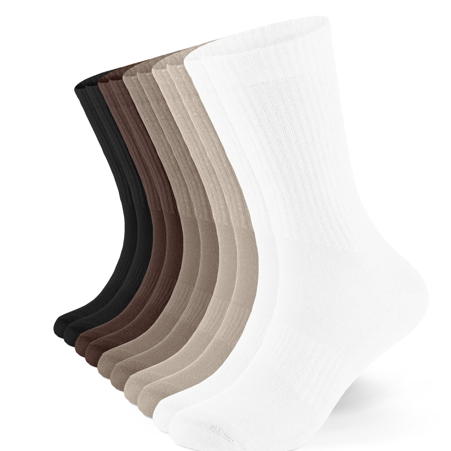 Einfarbige Tennissocken aus Bio-Baumwolle – 10er Set
