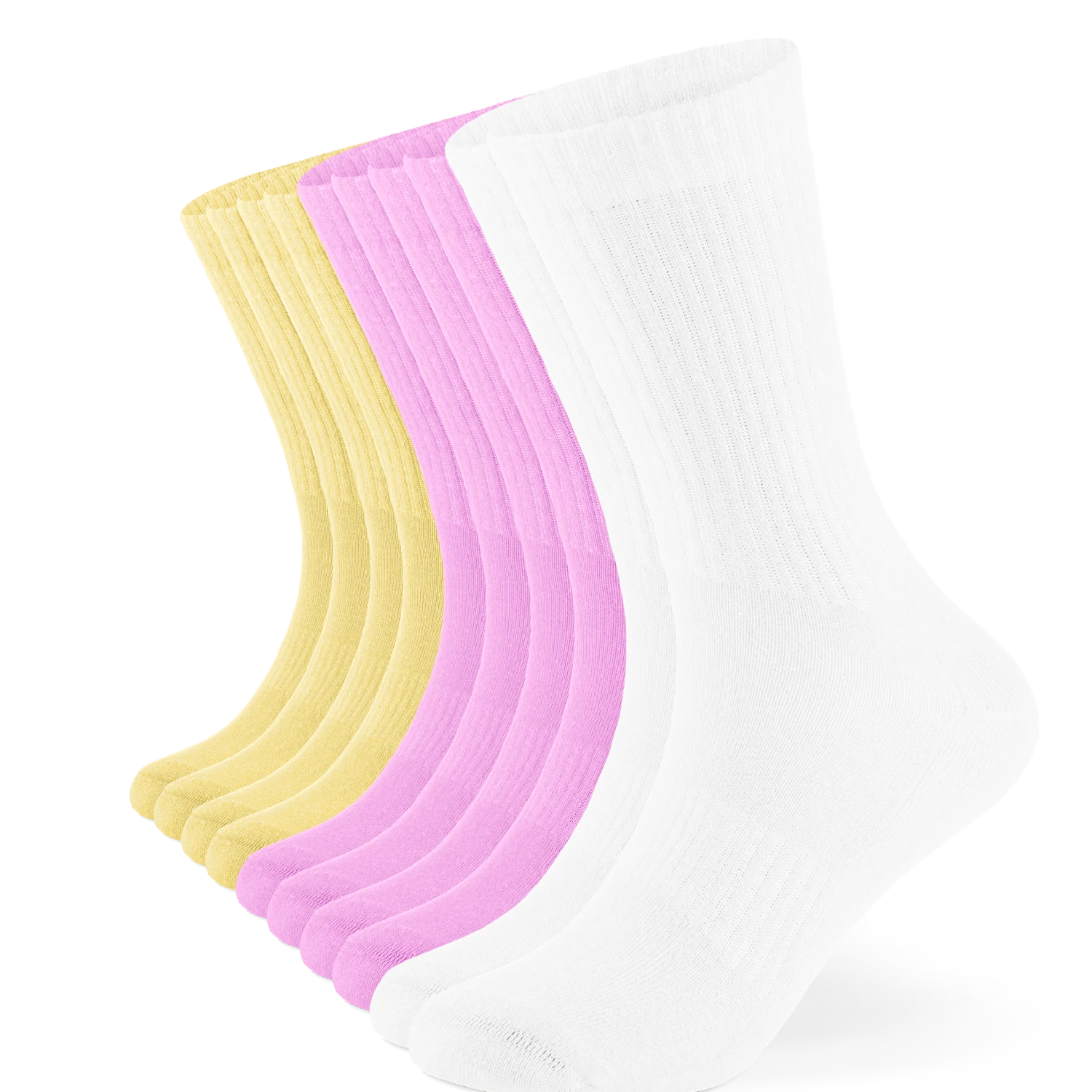 Einfarbige Tennissocken aus Bio-Baumwolle – 10er Set
